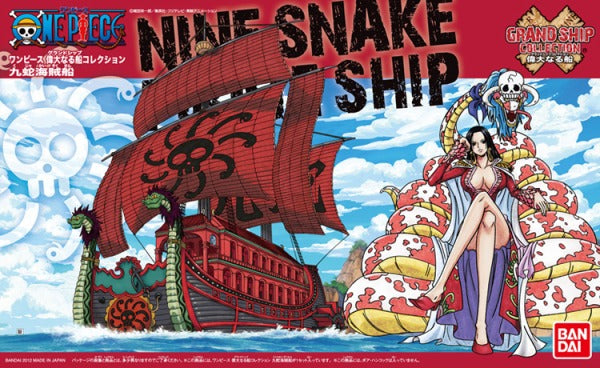 Bandai One Piece Grand Ship Collection #06 Kuja Nine Snake Pirate Ship Model Kit - Anime Ship Building Set for Collectors & Display - Perfect for One Piece Fans, DIY Enthusiasts, and Home Decor