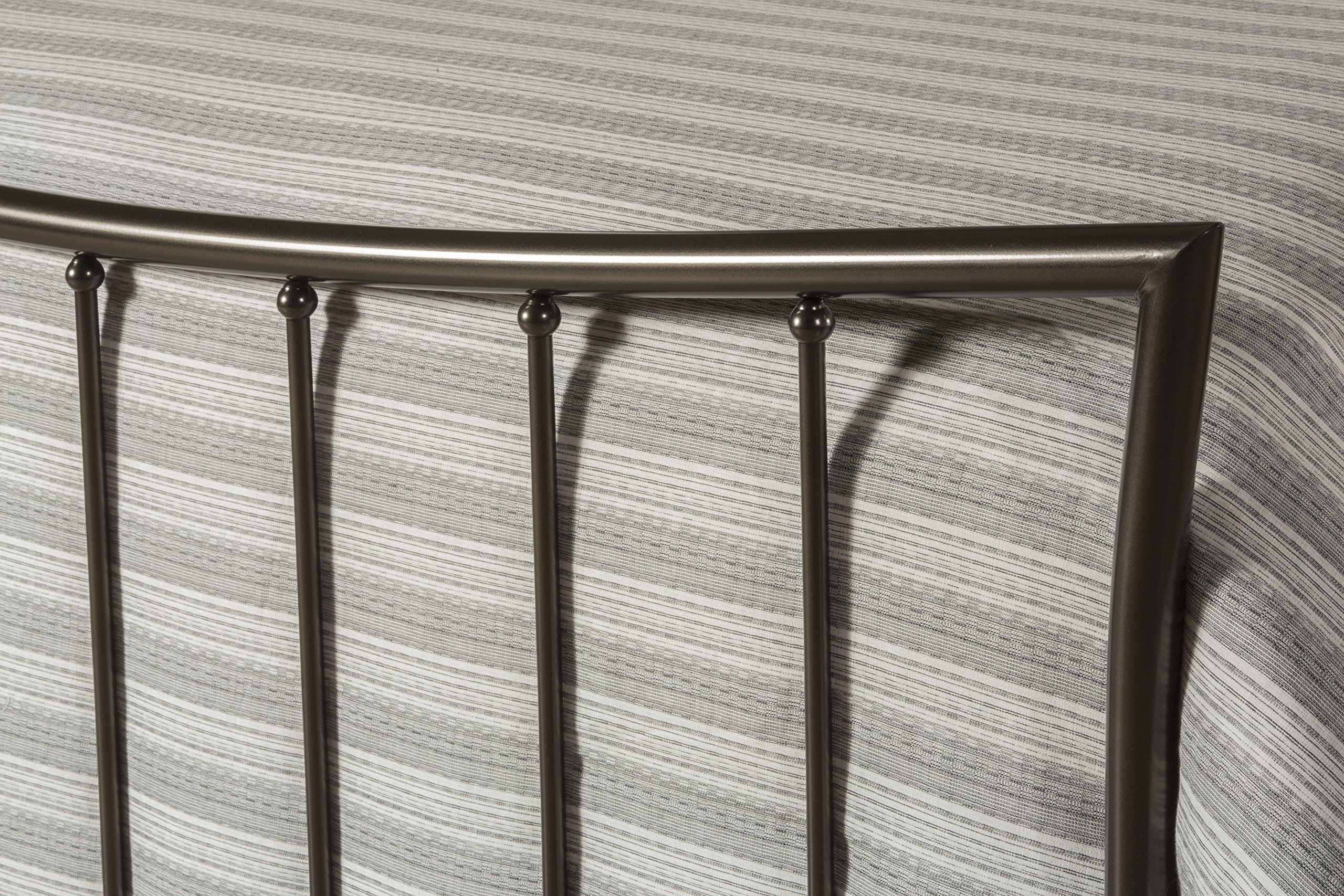 Hillsdale Furniture Edgewood Queen Bed Frame with Rails in Magnesium Pewter - Modern Bedroom Set for Home Decor & Guest Room Upgrade