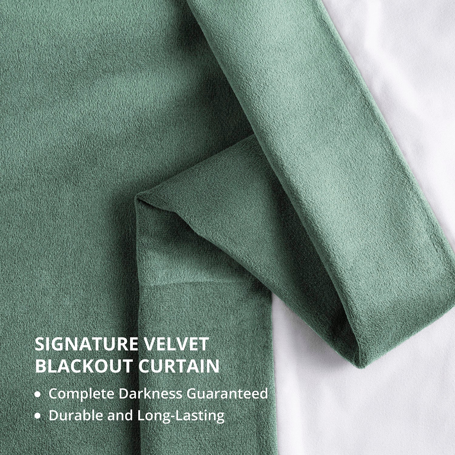 Luxury Aqua Mist Signature Velvet Blackout Curtains for Bedroom - Thermal Insulated Noise Reducing Window Drapes for Home & Office (52x84 Inches)