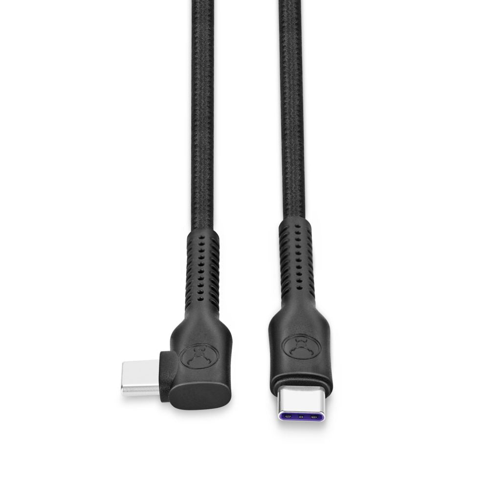 Bonelk 3m USB C to USB C Right Angle Cable - 100W Fast Charging & Data Sync, Durable & Tangle-Free, Compatible with MacBook, iPad Pro, Samsung Galaxy - Perfect for Home, Office & Travel Use (Black)