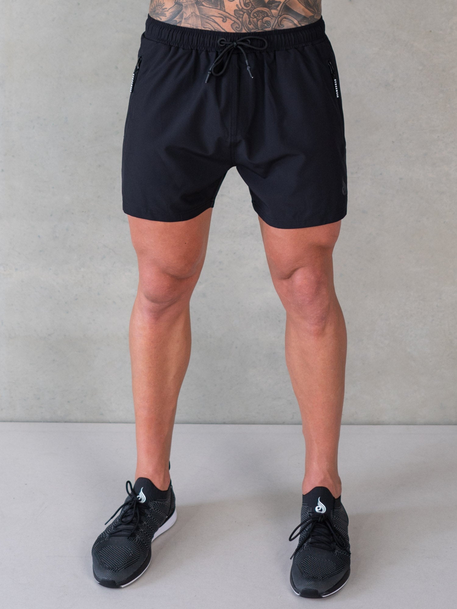 Adapt 5 Training Shorts for Men - Black Performance Gym Shorts - Perfect for Workouts, Running & CrossFit Training