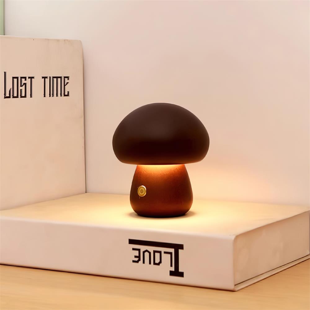 Mini Mushroom Table Lamp - Cute Night Light for Kids Room, Bedside, Nursery Decor | Warm White LED, USB Powered, Dimmable | Perfect for Bedtime Reading, Relaxation & Cozy Ambience