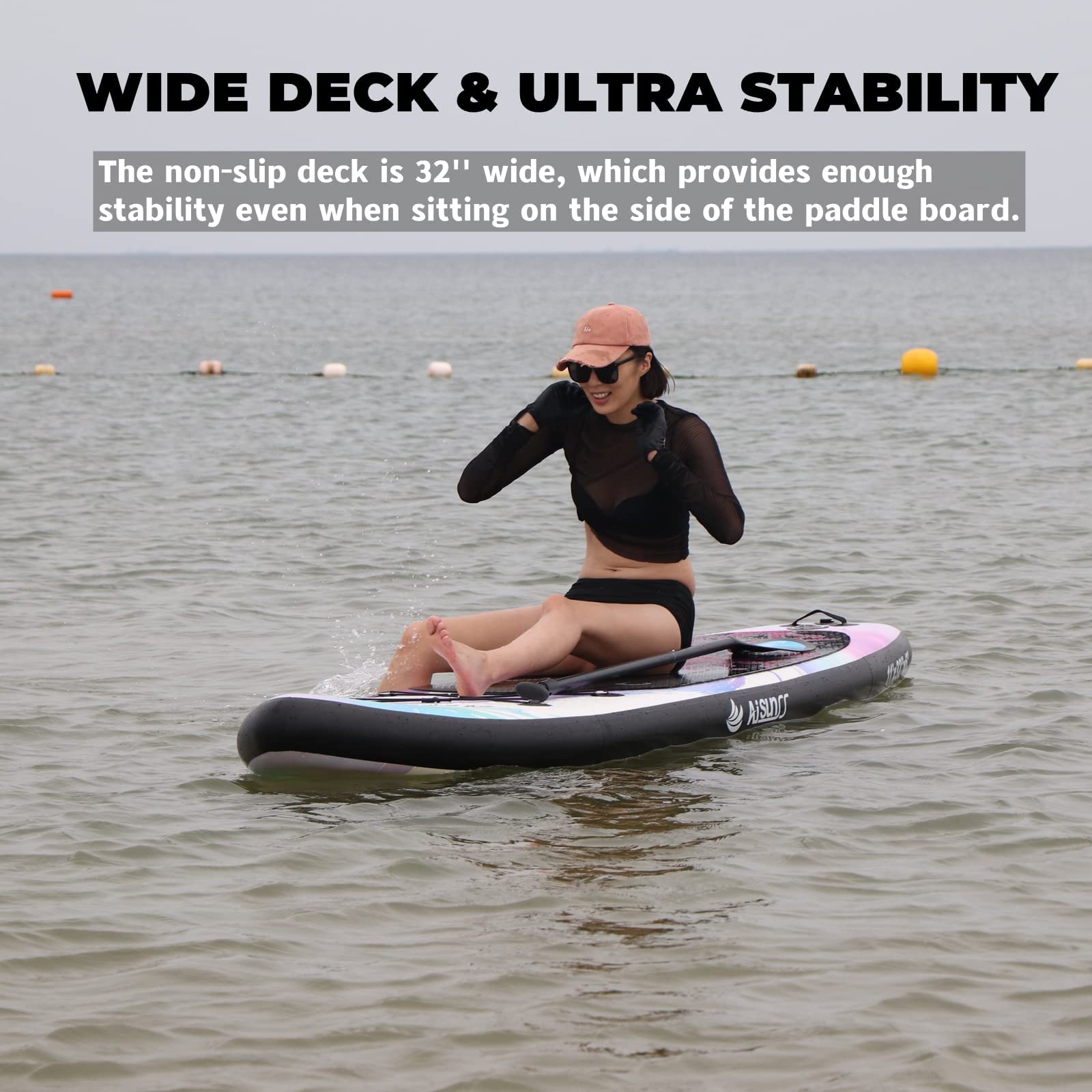 **Premium Inflatable Stand Up Paddle Board for Adults & Beginners - Wide Stable SUP Board with Complete Accessories (Carry Bag, Hand Pump, 10L Waterproof Bag, Adjustable Paddle) - Perfect for Lakes, Rivers, Ocean & Yoga**