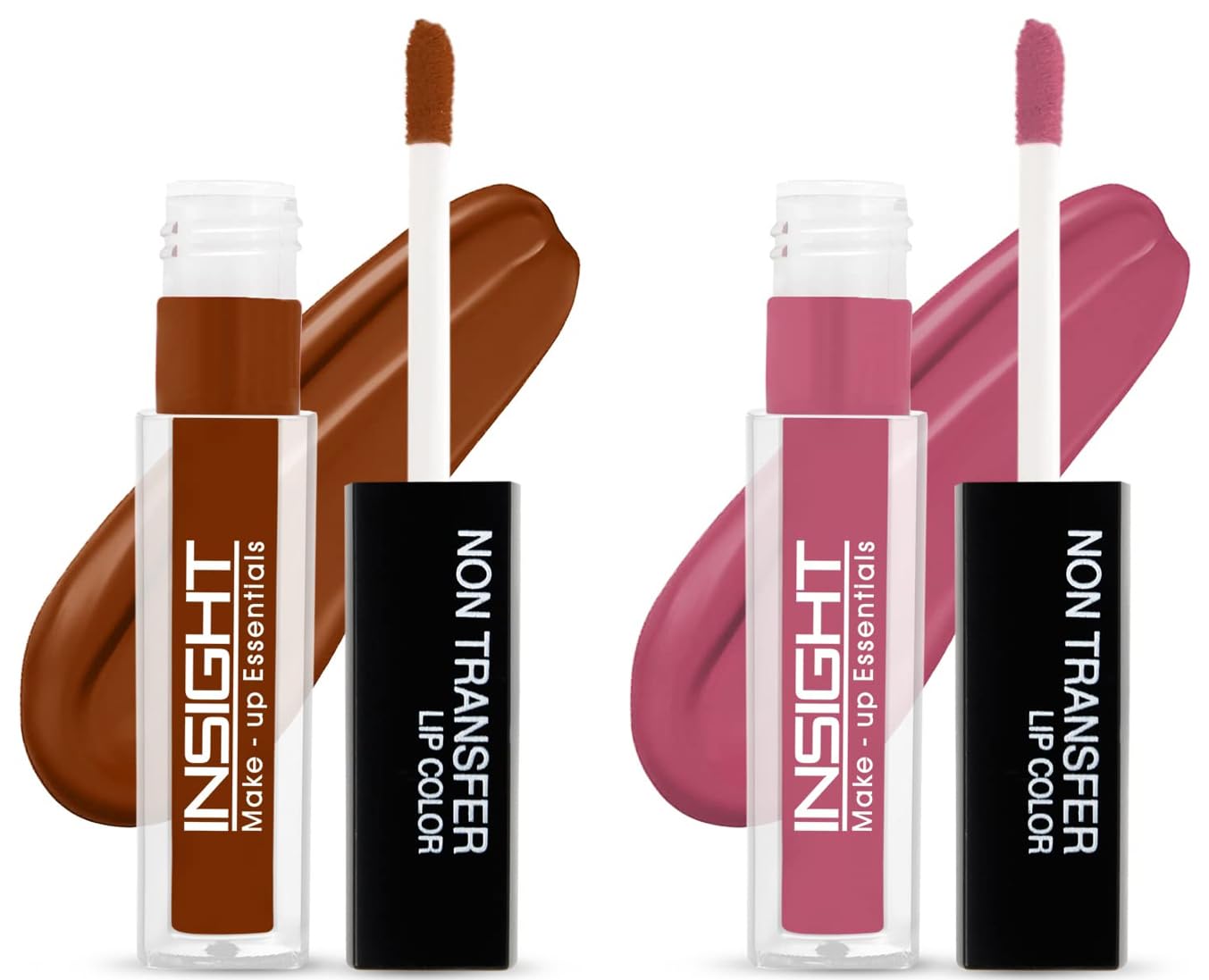 INSIGHT Non-Transfer Matte Lipstick Set - 4ml (01 Joyful & 25 Molten Pink) | Long-Lasting Matte Lip Color for Everyday Wear & Special Occasions