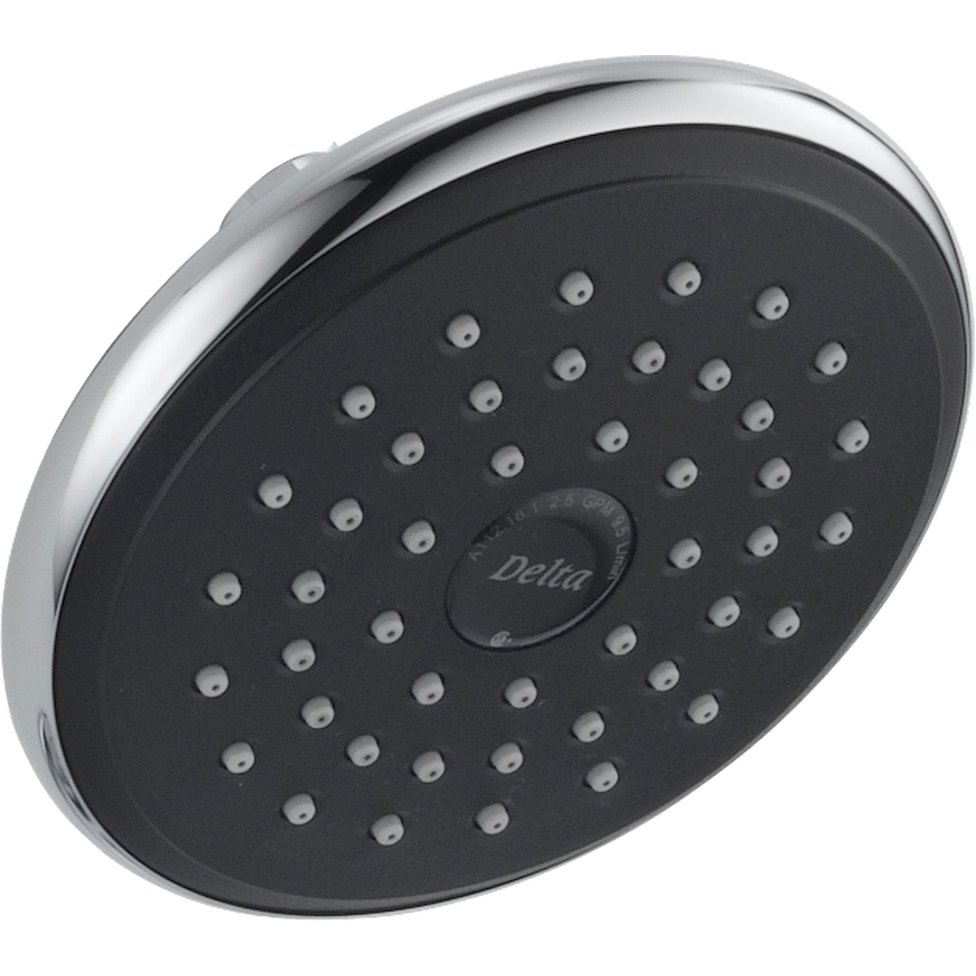 Delta 1 Spray 5 Inch Raincan Showerhead in Chrome Finish - High Pressure Water Saving Bathroom Shower Head for Relaxing Spa Experience (Model 476366)