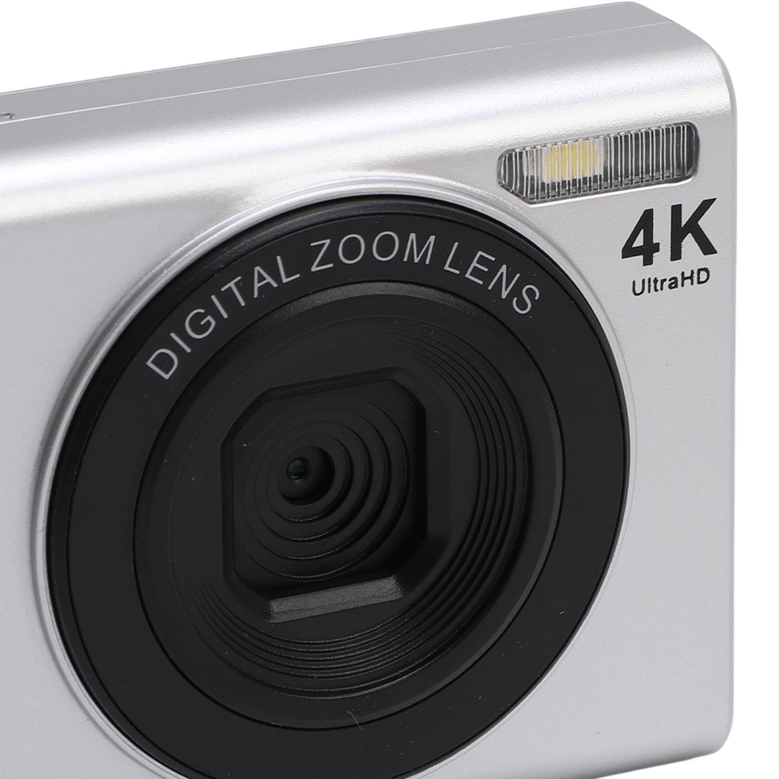 4K Vlogging Camera with 16x Digital Zoom & Auto Focus - Portable Digital Video Camera for YouTube, Travel & Vlogging (Silver) - Perfect for Content Creators, Travelers & Beginners
