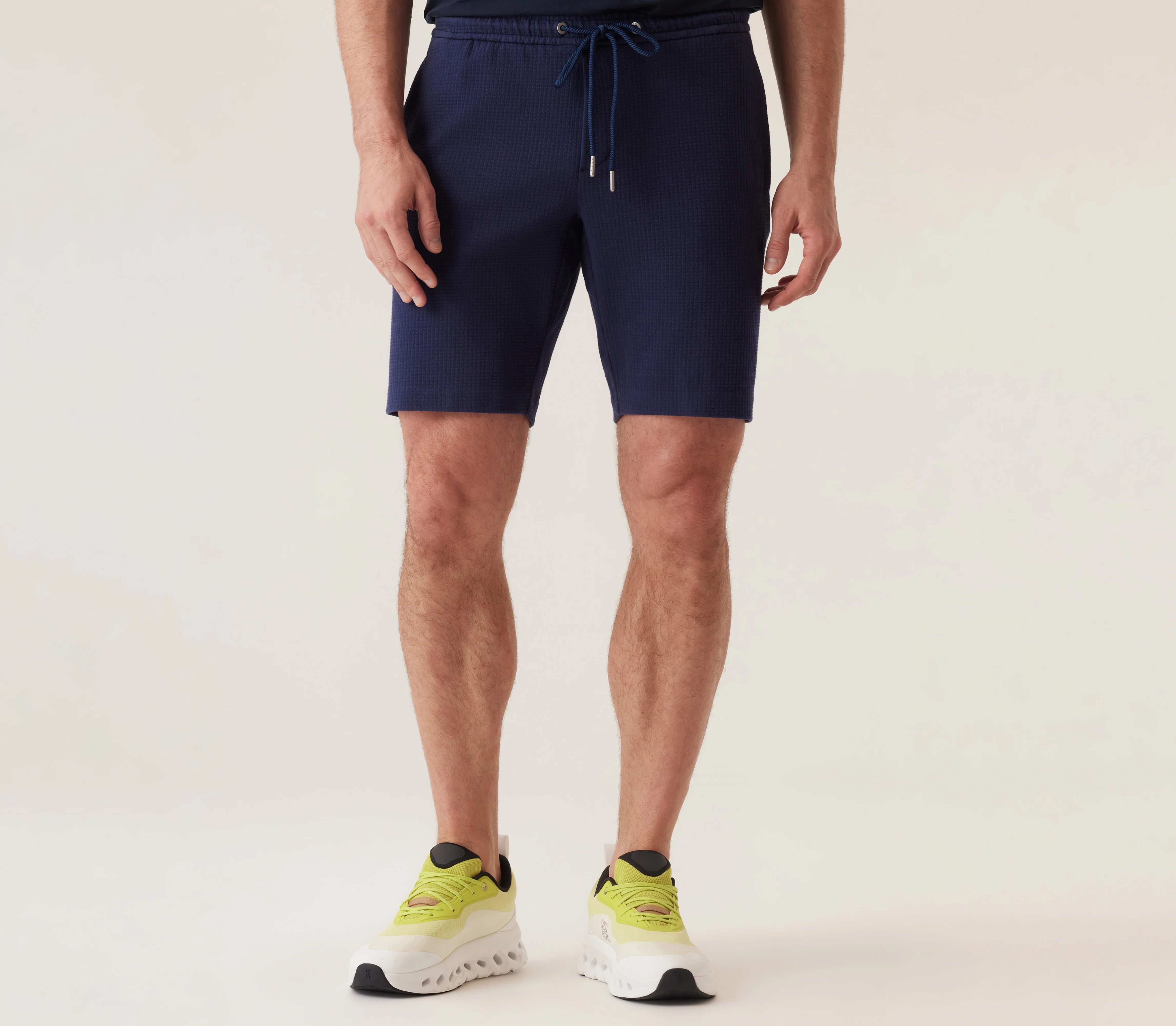 Deke Infinity 360 Cargo Bermuda Shorts for Men - Comfortable Warp Waffle Fabric in Indigo - Perfect for Outdoor Activities, Travel & Casual Wear
