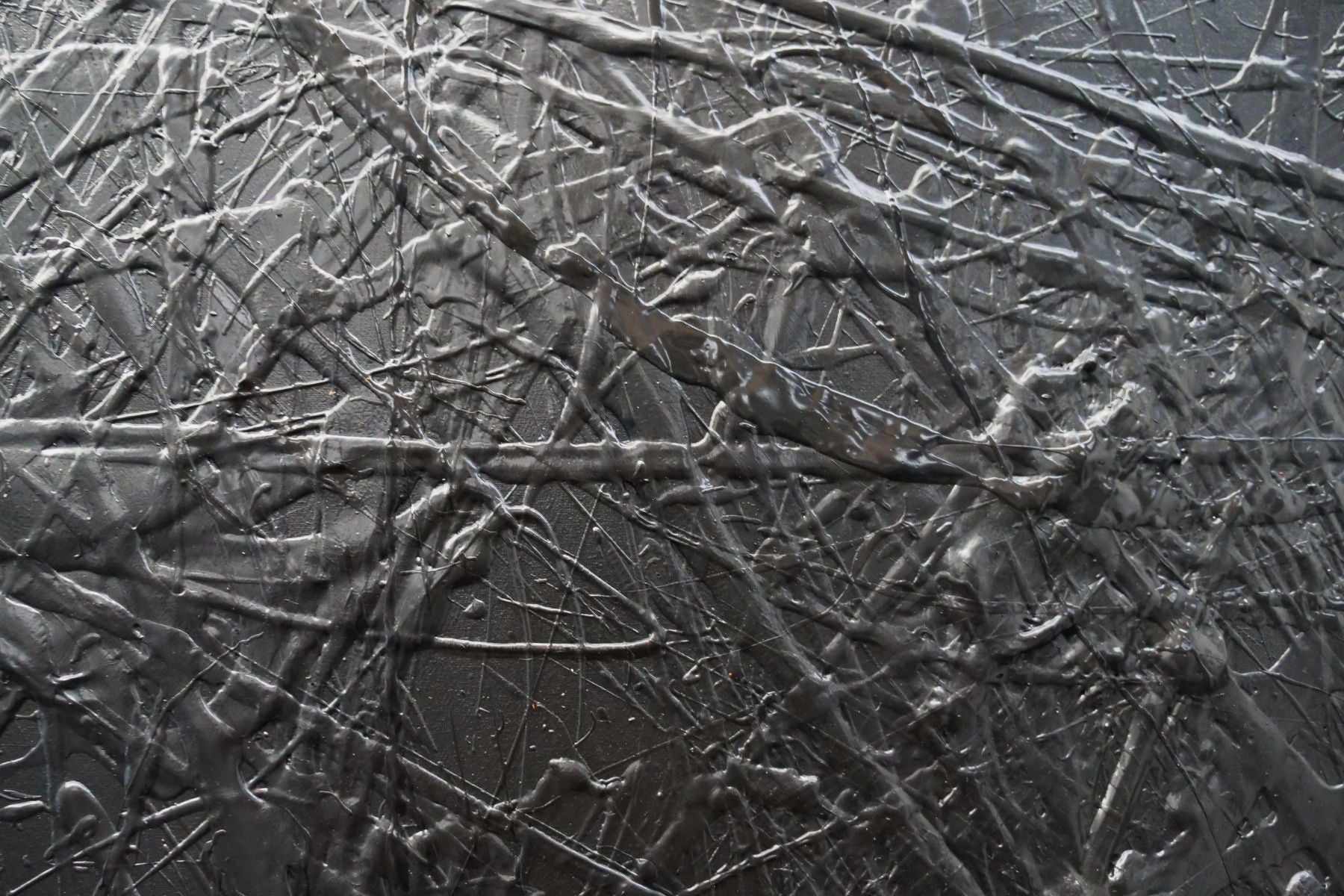 Blackest Magic 140cm x 100cm Black Textured Abstract Canvas Wall Art - Modern Home Decor for Living Room, Bedroom & Office