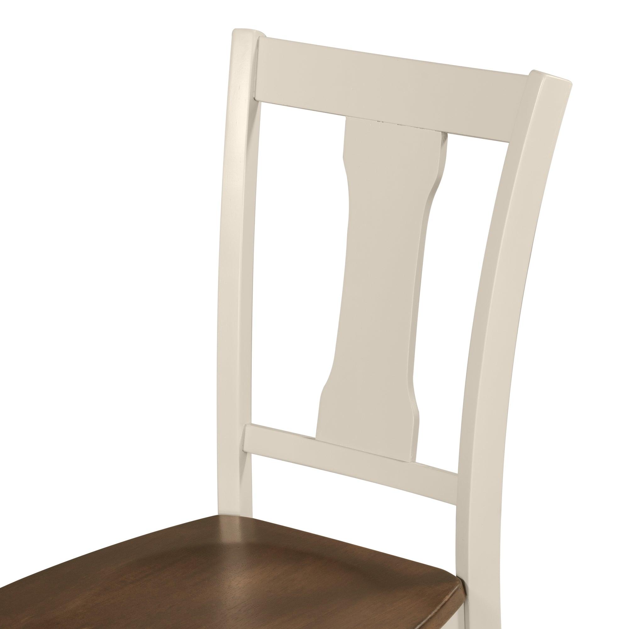 Classic 6-Piece Wooden Dining Set with Table, 4 Chairs & Bench for Kitchen & Dining Room - Brown & Cottage White | Perfect for Family Meals, Entertaining Guests & Small Space Dining
