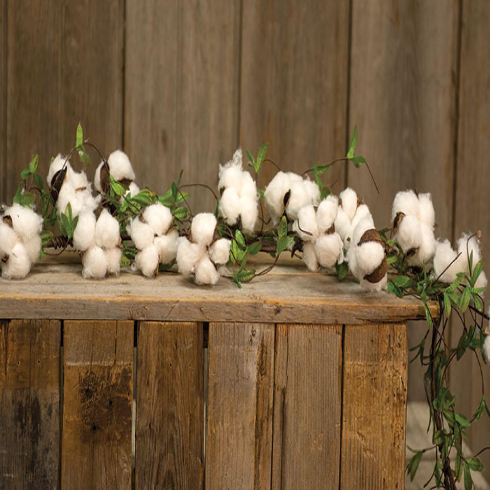 5ft Cotton & Willow Leaves Garland - Natural Boho Home Decor for Wall, Wedding, Party & Outdoor Events