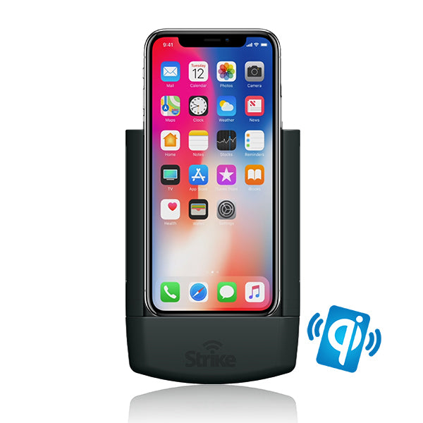 iPhone X & XS Wireless Car Charger Mount - Fast Qi Charging Phone Holder for Car Dashboard, Vent or Windshield - Perfect for Driving, Commuting & Road Trips