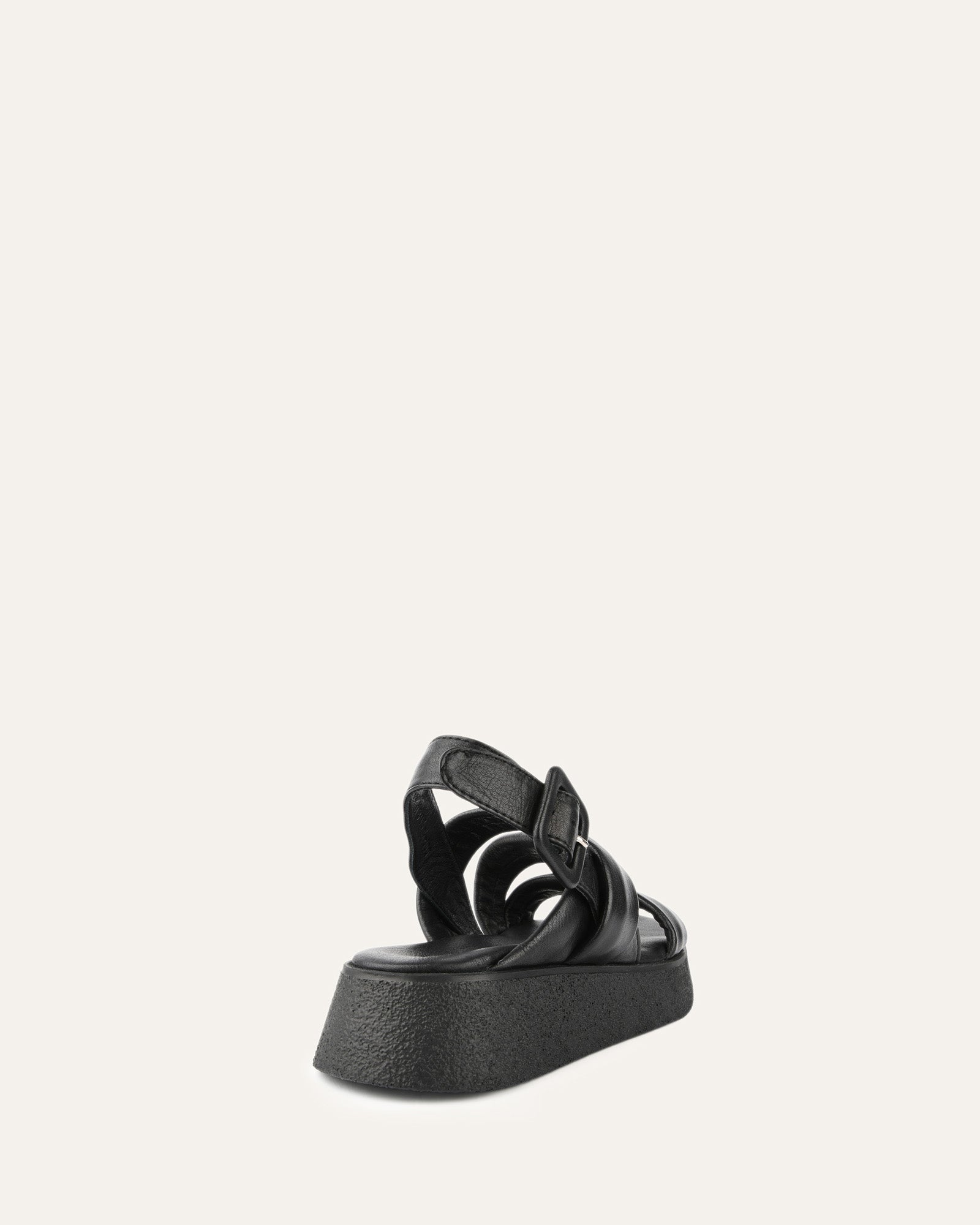 ZIA Black Leather Flat Sandals for Women - Comfortable Casual Summer Shoes for Beach, Walking & Travel