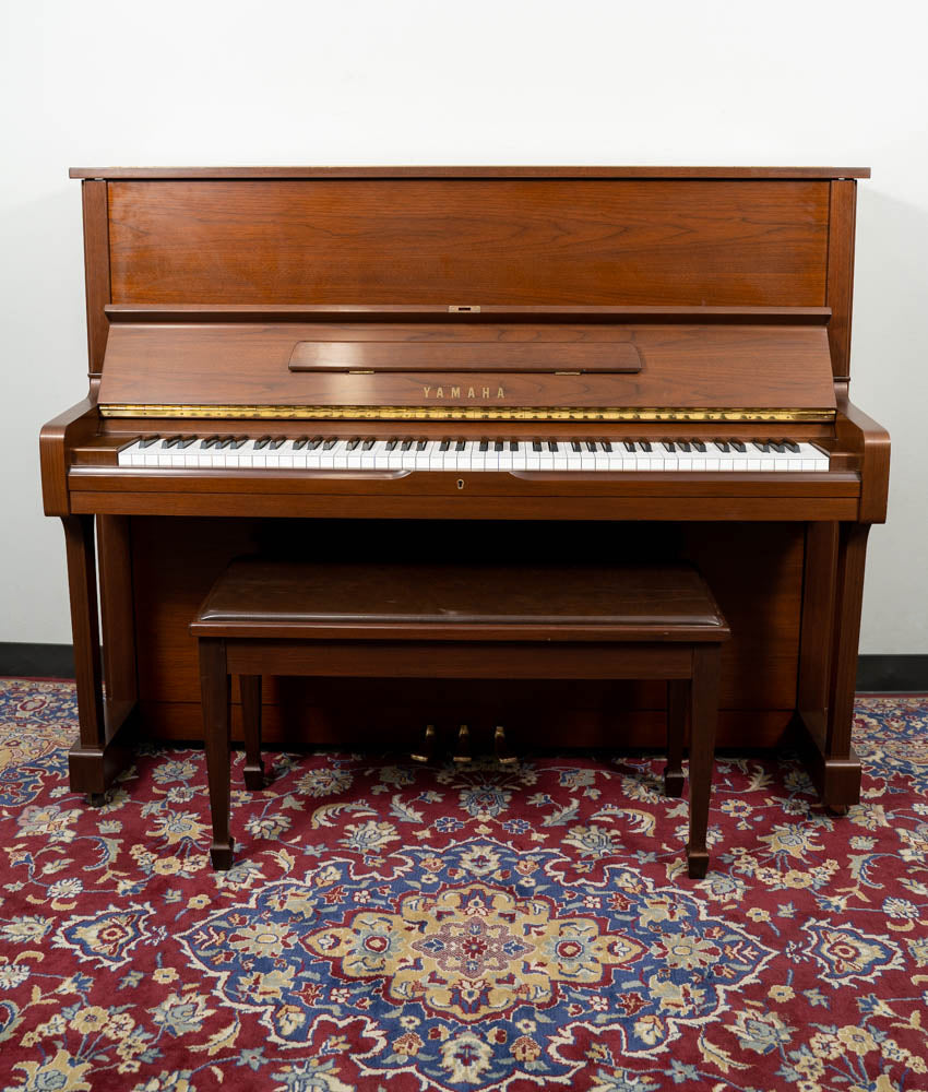 1994 Yamaha 48 U1 Upright Piano in Satin Walnut Finish - Perfect for Home, Studio & Music Classrooms | Vintage Acoustic Piano for Beginners & Professionals