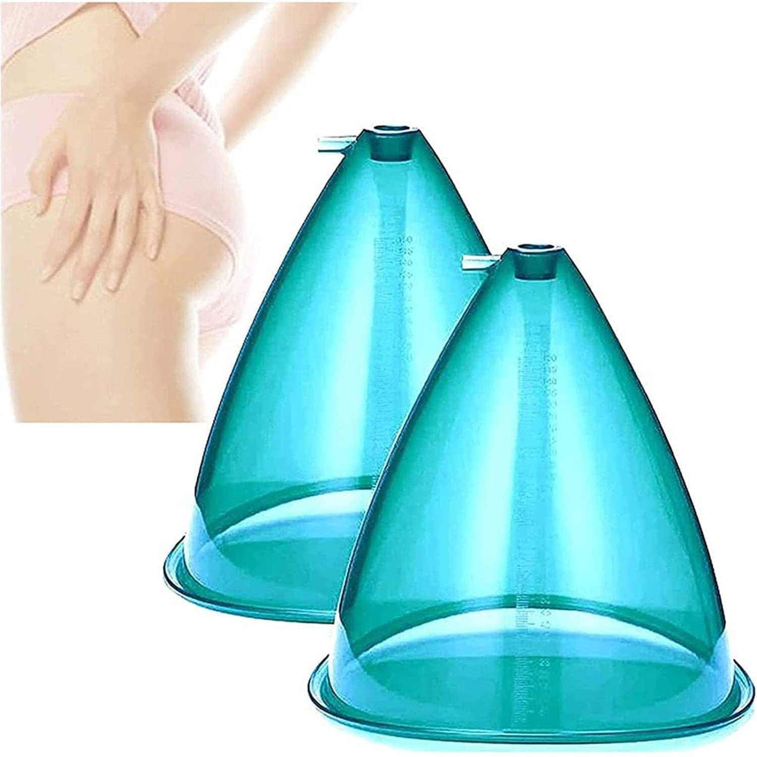 Vacuum Cupping Therapy Set - 180ml Super Suction Massage Cups for Body Beauty & Pain Relief (1 Pair) - Perfect for Home Spa, Muscle Relaxation & Cellulite Treatment