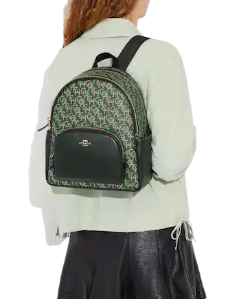 Coach Court Backpack with Monogram Print - Stylish Leather Backpack for Women & Men | Perfect for Work, School & Travel Accessories