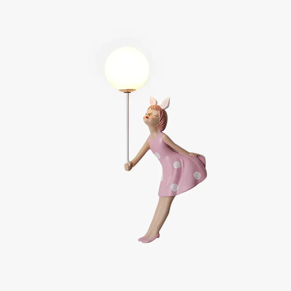 Girl-Shaped LED Night Light for Kids - Cute Wall Lamp for Children's Bedroom, Nursery & Playroom - Perfect Bedside Lighting for Girls' Room Decor & Sleep Comfort