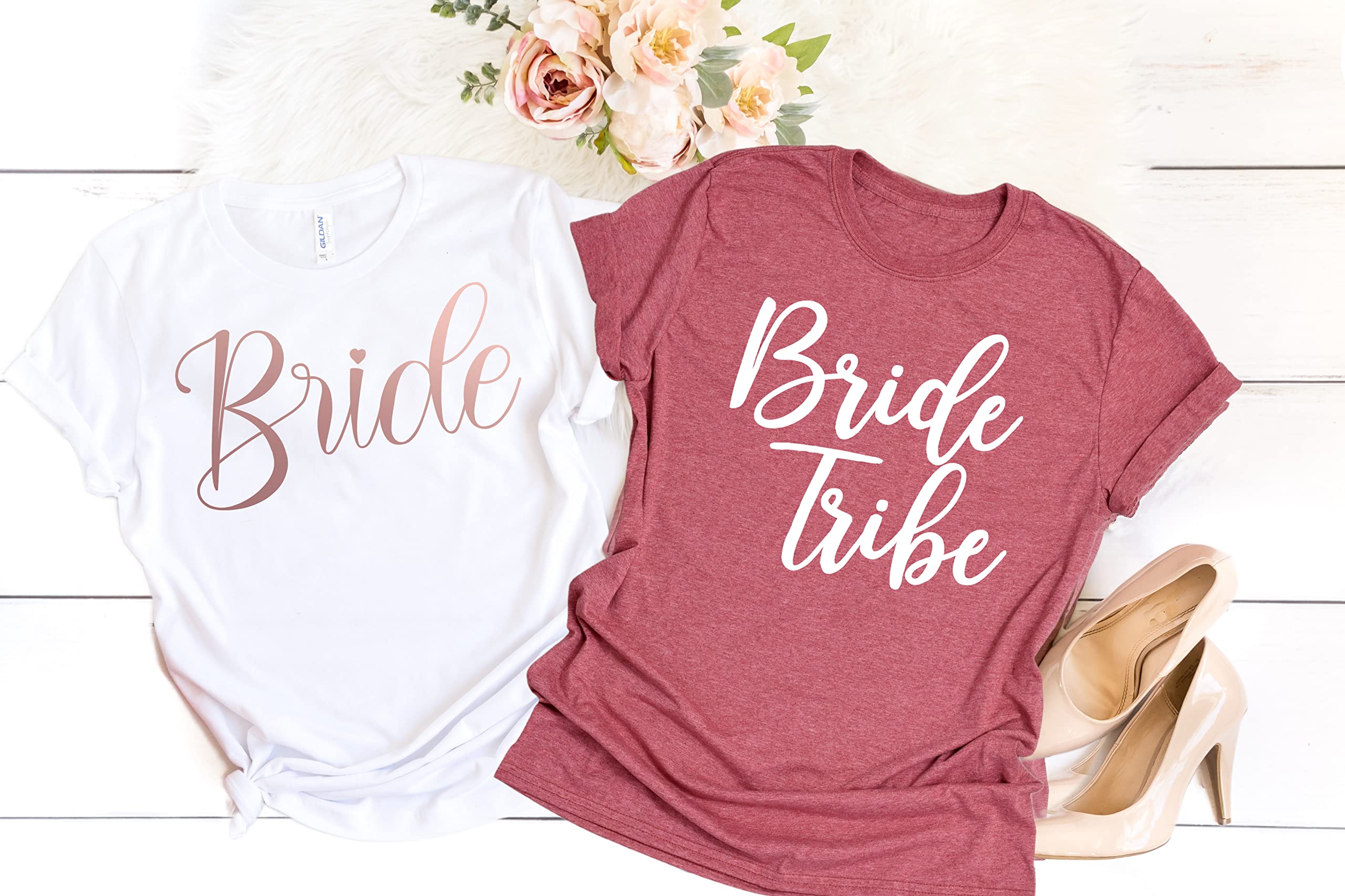 Bride Tribe T-Shirt - IHK Women's Wedding Party Tee for Bachelorette & Bridal Shower - Perfect Bride Gift for Bridesmaids & Wedding Crew