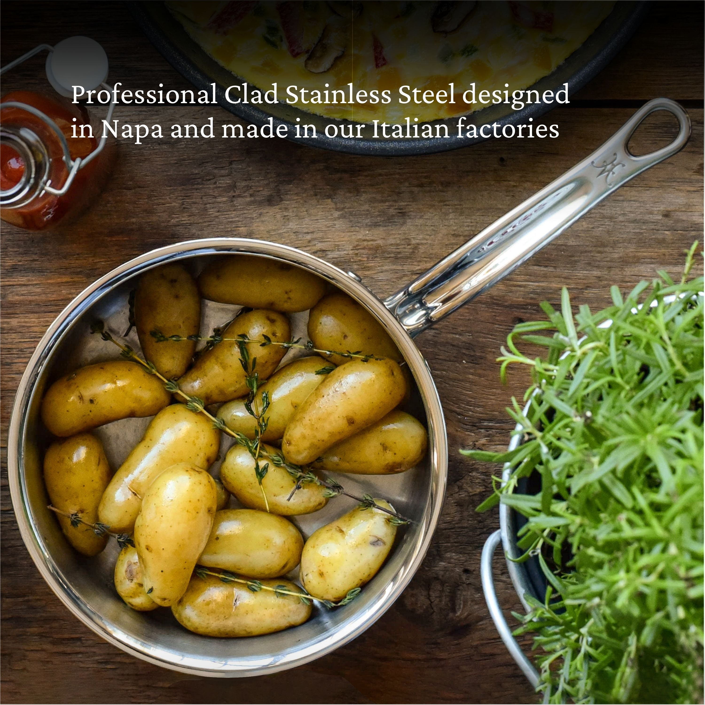 Hestan Probond Covered Saucepan - Premium Nonstick Cookware for Home & Professional Kitchens - Perfect for Sauces, Stews, and Simmering