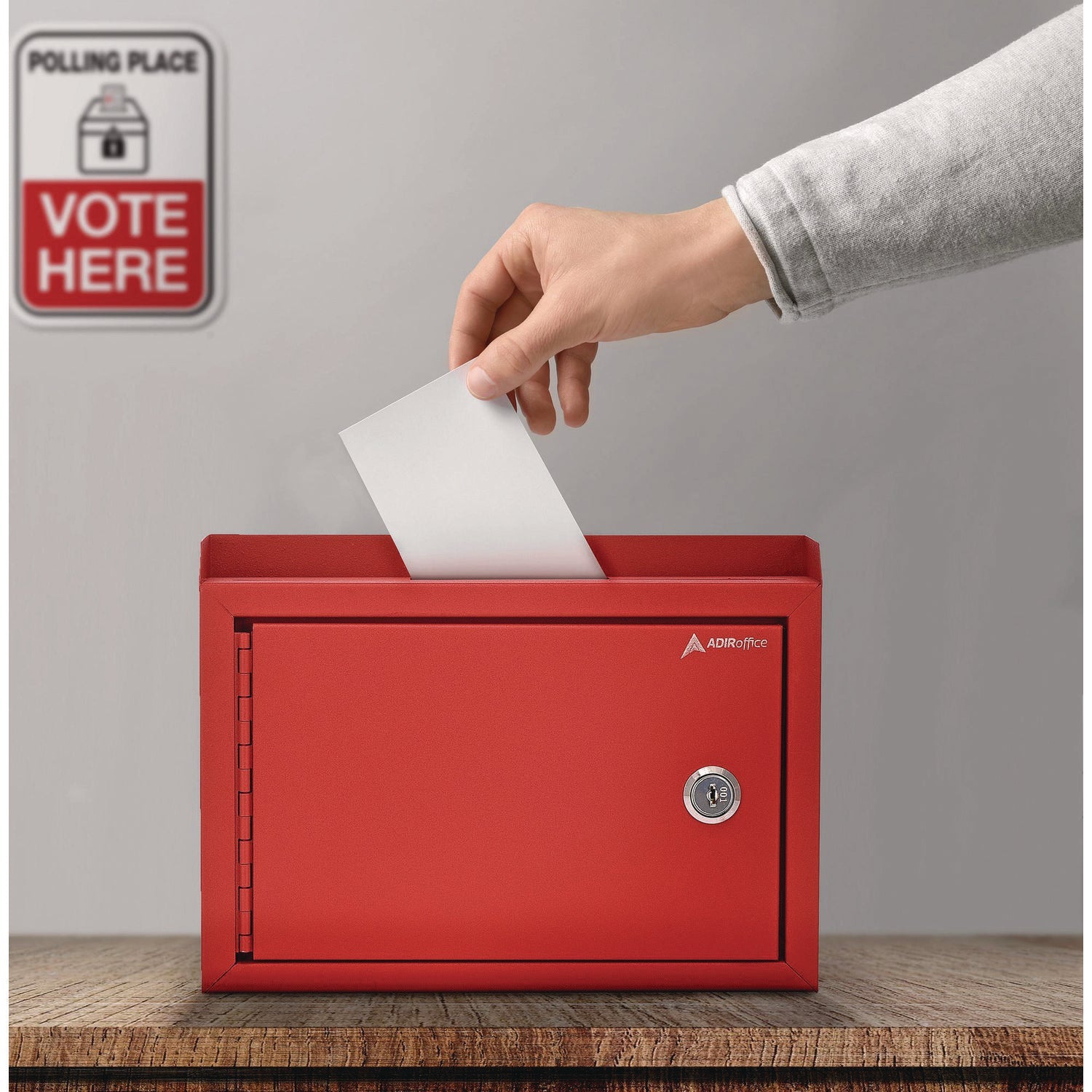 AdirOffice Medium Size Steel Multi-Purpose Secure Drop Box - 9.8