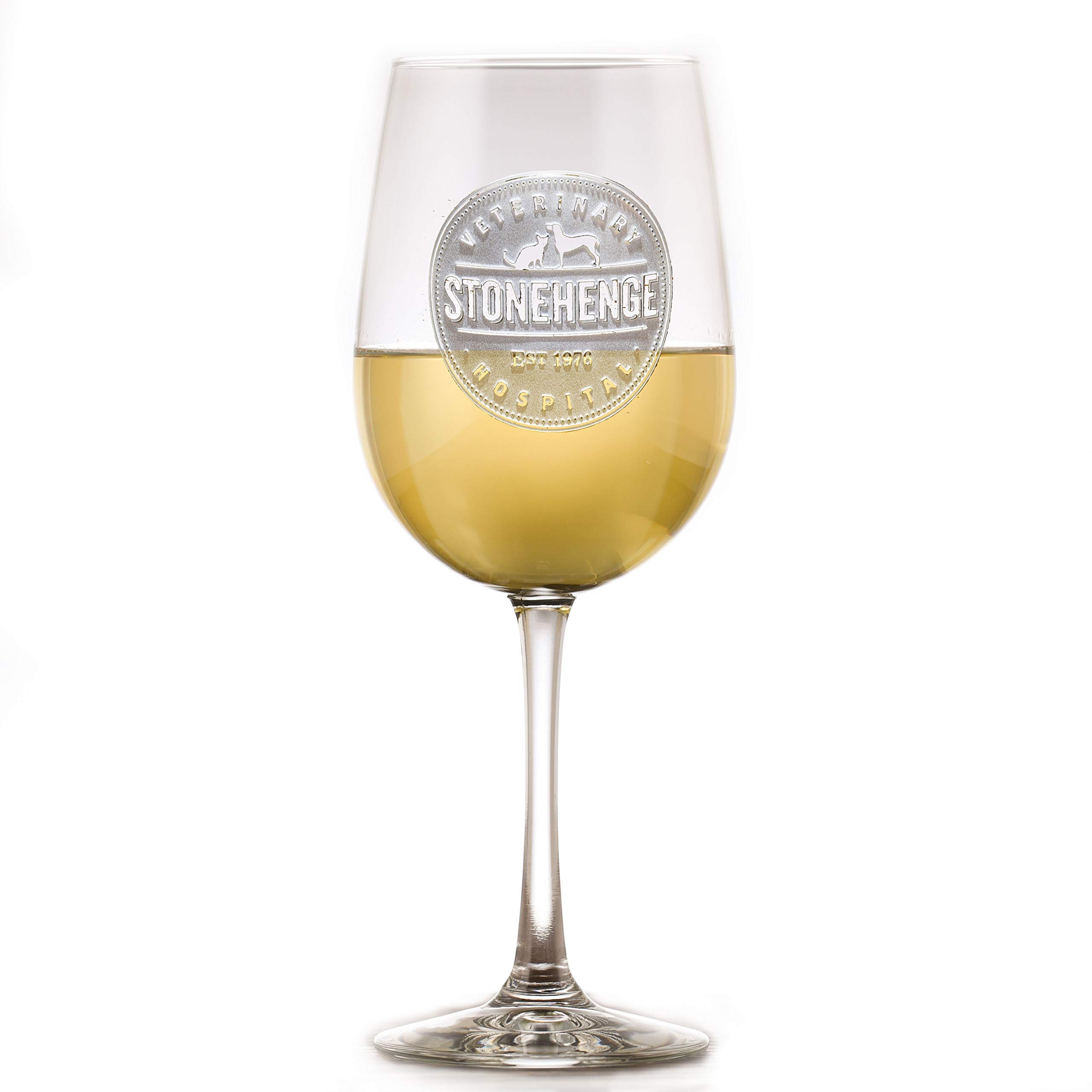 Personalized Engraved Wine Glasses Set of 4 - Custom Logo Etched Stemware for Wedding Gifts, Anniversary, Housewarming & Special Occasions