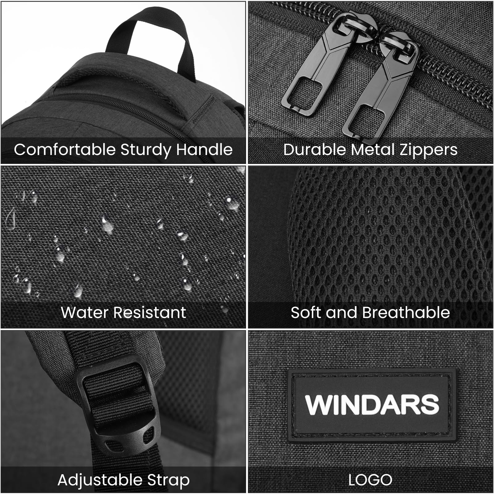 17.3 Inch Durable Laptop Backpack for Men & Women - USB Charging Port College Bookbag for Business, Work & Travel - Perfect for Students, Professionals & Commuters (Black)