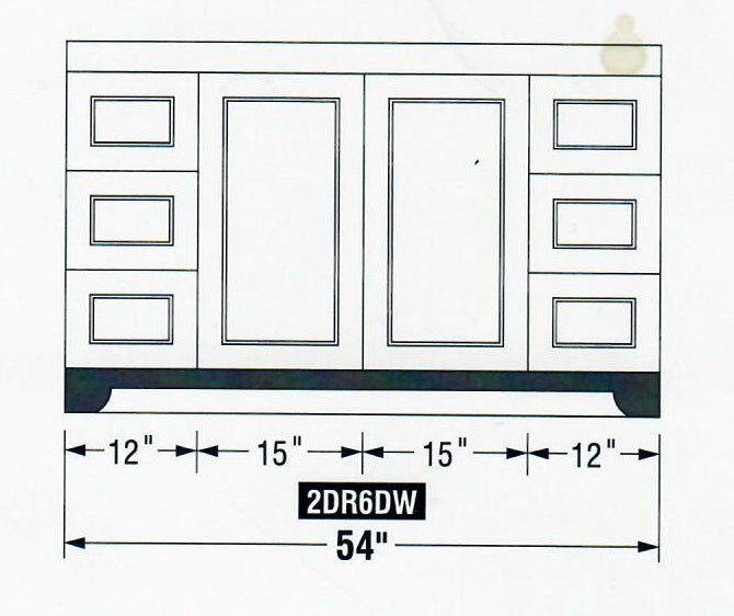 Tuscon Calo 54-Inch Bathroom Vanity with White Quartz Countertop | Canadian Maple Finish | Modern Bathroom Storage Solution for Home Remodeling