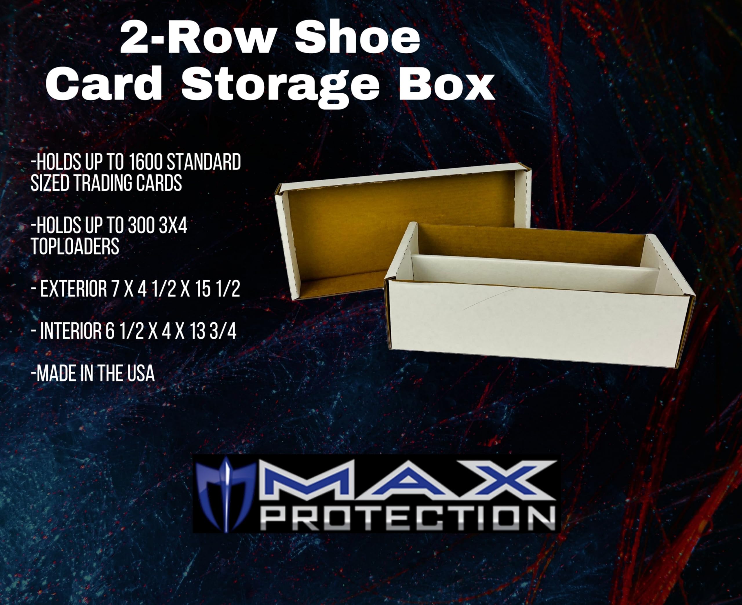 10-Pack Shoe Storage Boxes (1600 Count) - Durable Cardboard Storage Box for Sports & Trading Cards - Perfect for Baseball, Football, Basketball, Hockey, NASCAR, Gaming Cards & Collectibles - Ideal for Card Collectors, Organizers & Display Storage
