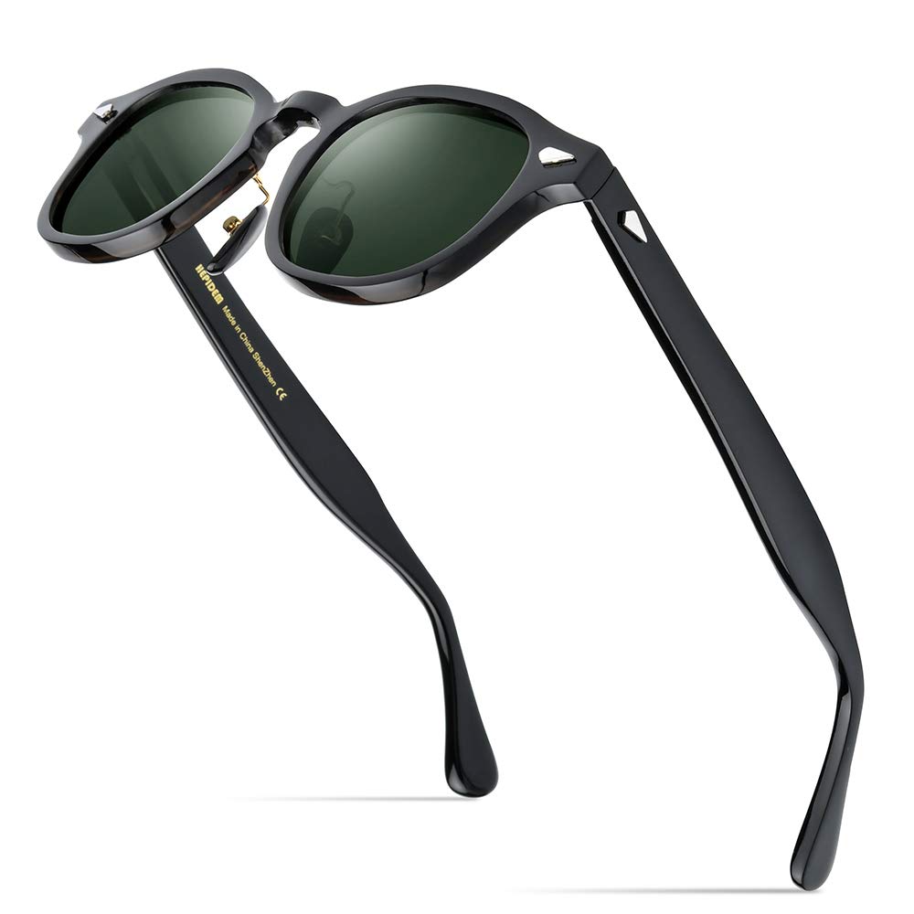 HEPIDEM 100% Genuine Buffalo Horn Polarized Sunglasses for Men & Women - Handmade Luxury UV Protection Sun Glasses (0020-0024) | Perfect for Outdoor Activities, Driving, Beach & Fashion Accessories