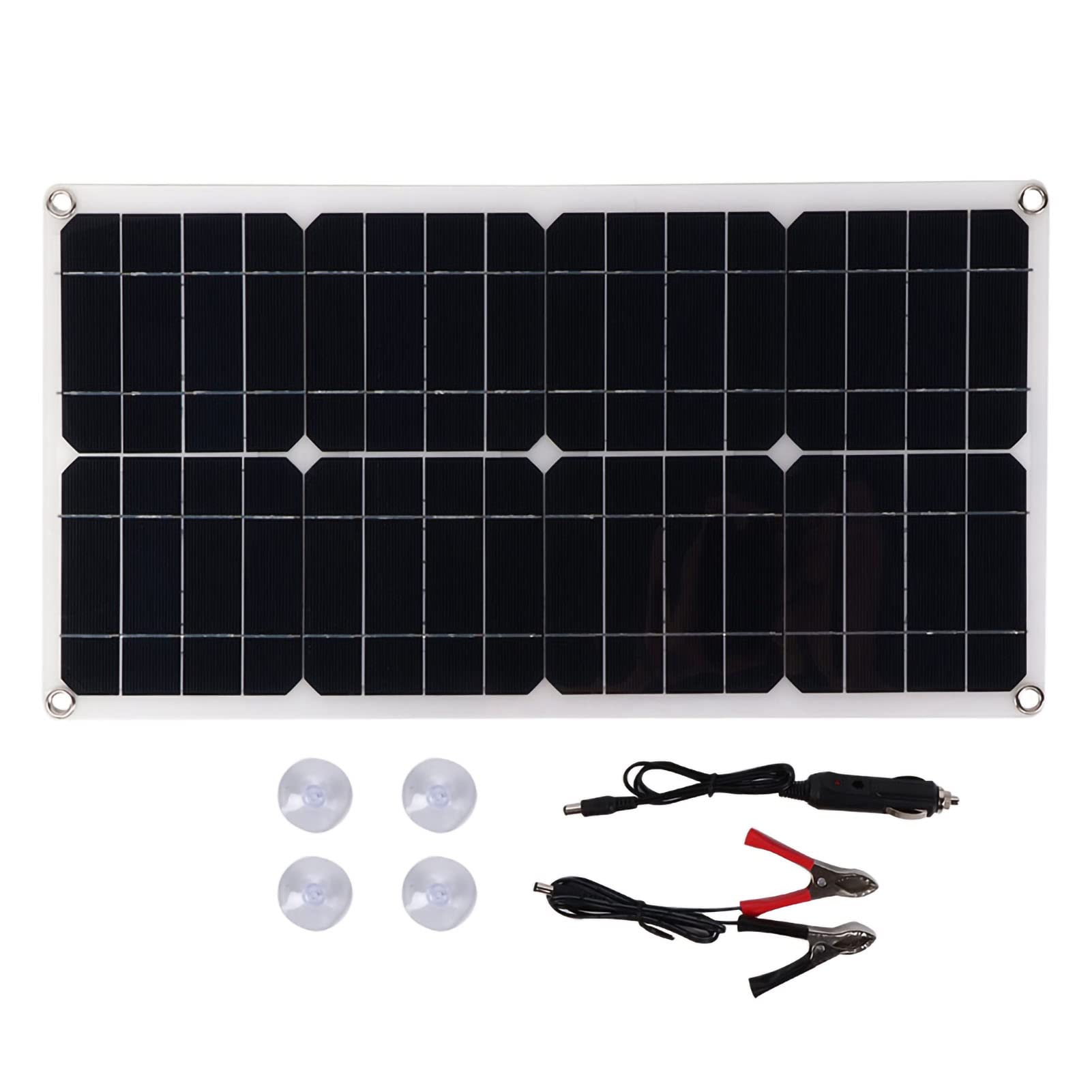25W 18V Monocrystalline Solar Panel with Dual USB Ports - Portable Solar Charger for Outdoor Camping, Hiking, Boating & Emergency Power - Waterproof & Lightweight Design for RV, Car, Backpacking & Off-Grid Adventures