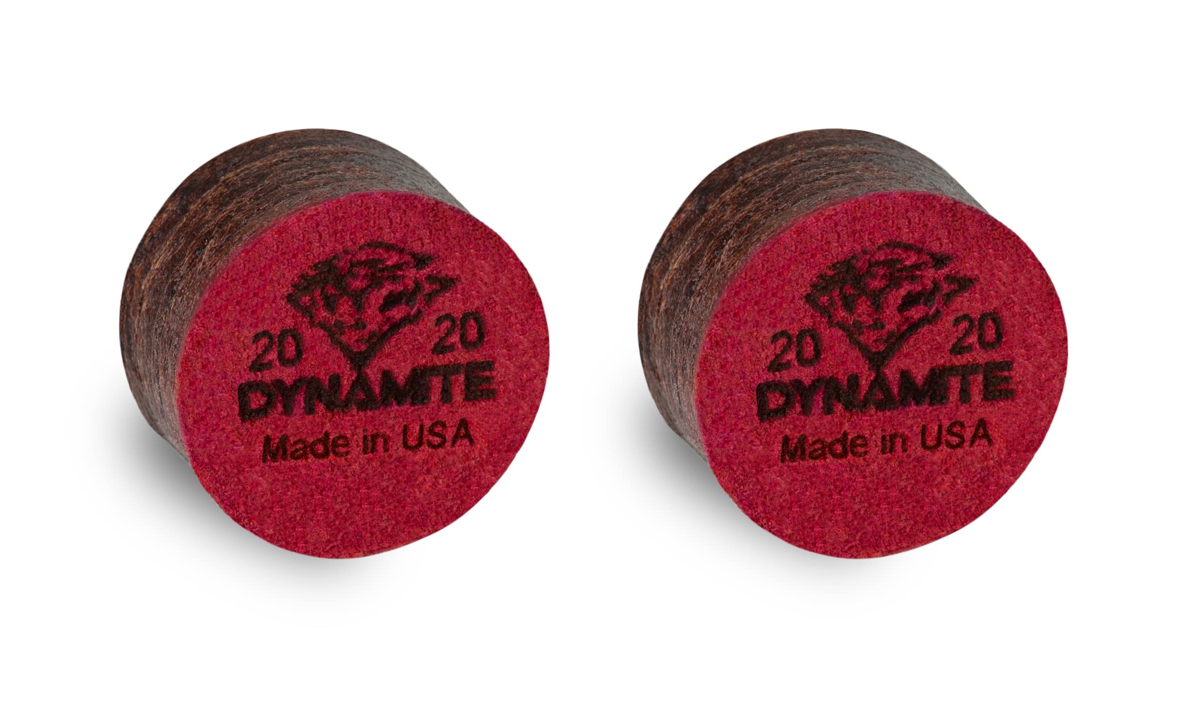 Tiger Dynamite Laminated Hard Pool Cue Tips - 2 Pack (13mm) - Perfect for Precision Shots in Billiards and Snooker