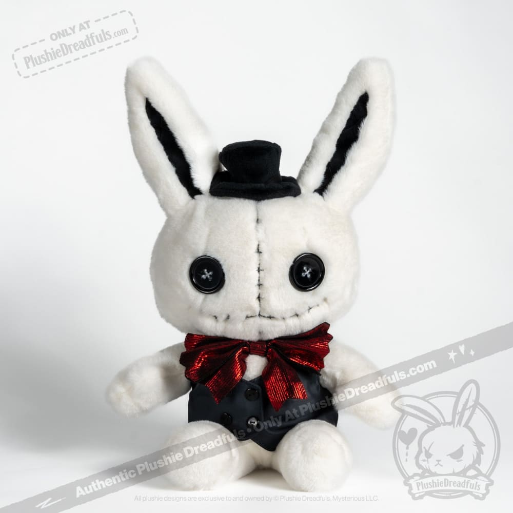 Victorian McGee's White Rabbit Plush Toy - Soft & Cuddly Stuffed Animal for Kids, Collectors & Home Decor | Perfect Gift for Birthdays, Christmas & Nursery Decorations