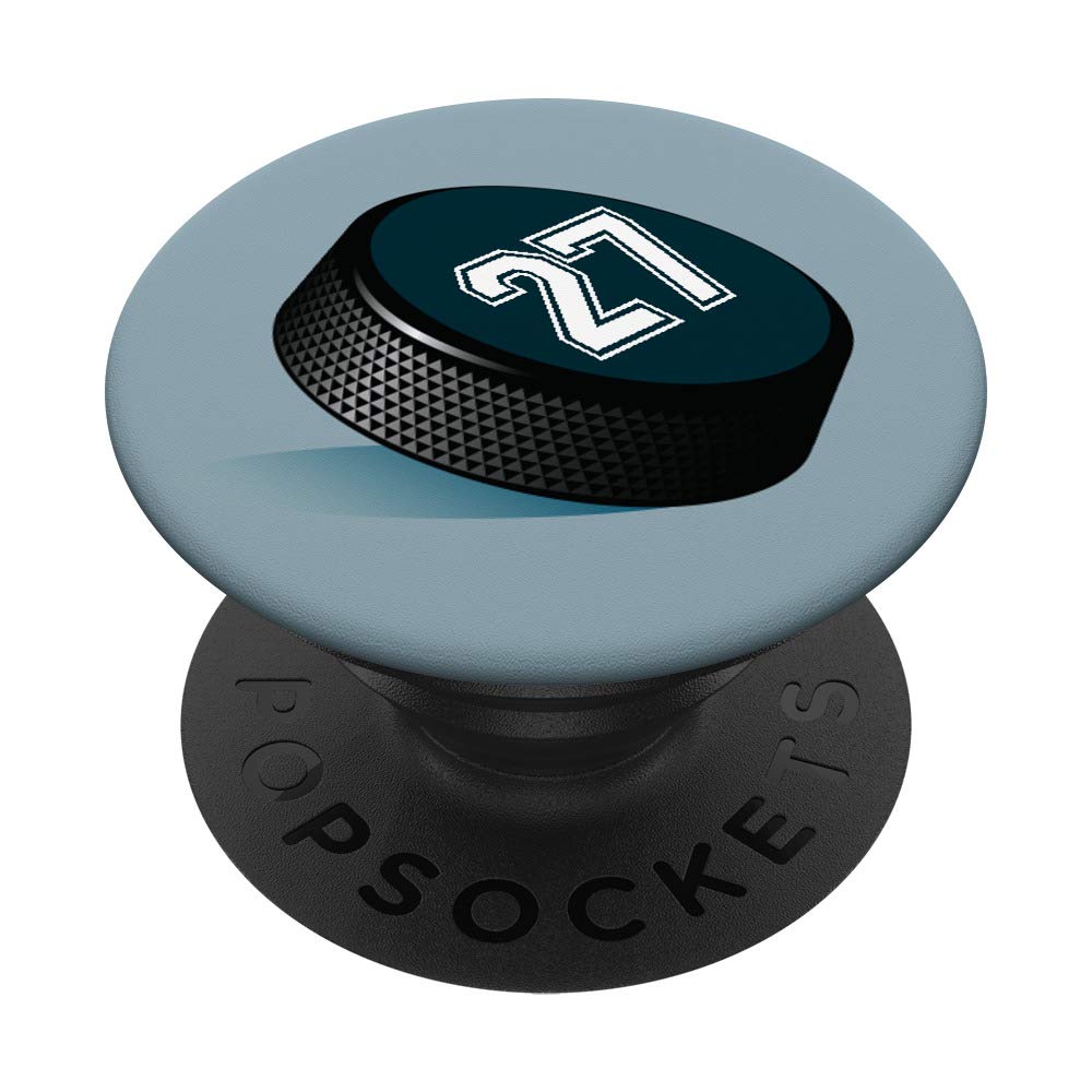 Custom No. 27 Ice Hockey Jersey PopSocket - Perfect Gift for Hockey Players & Fans - Great for Phones, Tablets & Game Days