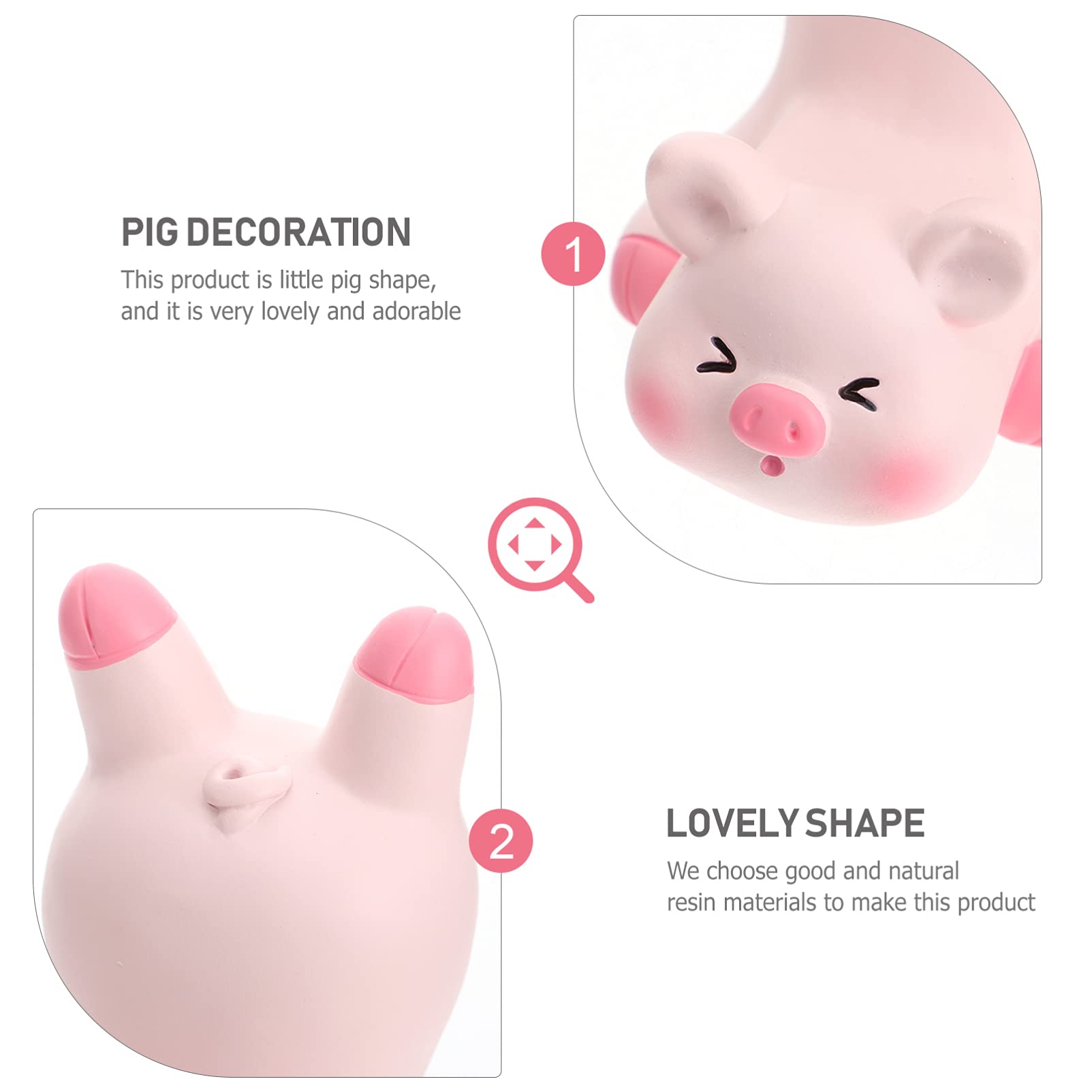 KESYOO Adjustable Pink Pig Phone Stand - Cute Animal Desktop Cell Phone Holder for iPhone, Samsung, Business Cards & Glasses | Perfect for Office, Home & Travel