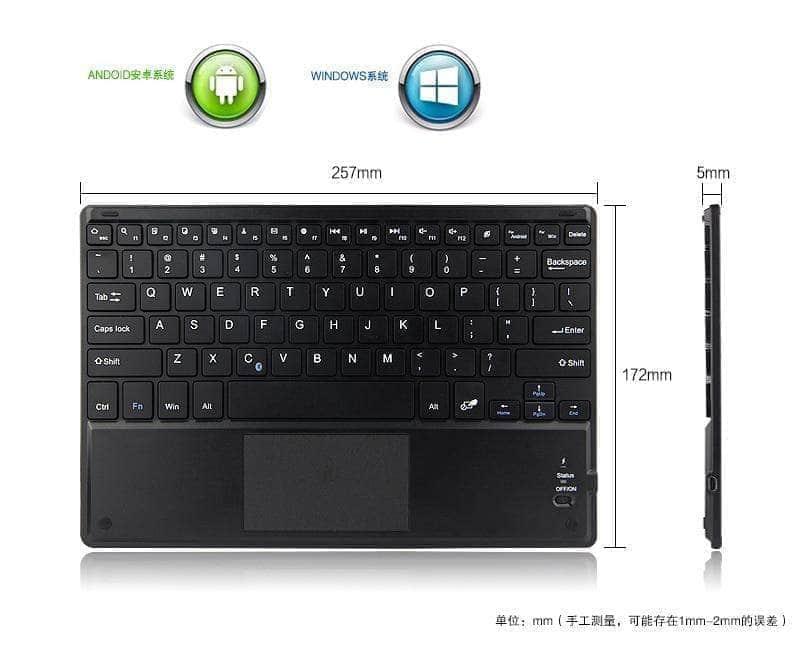 Smart Wireless Bluetooth Keyboard Case for Samsung Galaxy Tab A 10.1 (2019) T510 T515 - Ultra-Slim Protective Cover with Stand | Perfect for Work, Travel & Home Office Use