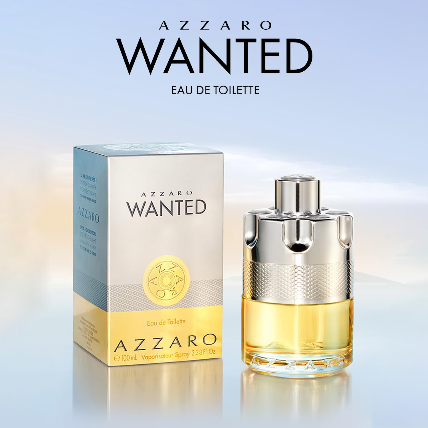 Azzaro Wanted Eau de Toilette for Men - Woody Citrus Spicy Cologne with Cardamom, Lemon & Vetiver Notes - Fresh Long-Lasting Fragrance - Perfect for Daily Wear, Date Night & Special Occasions - Luxury Men's Perfume