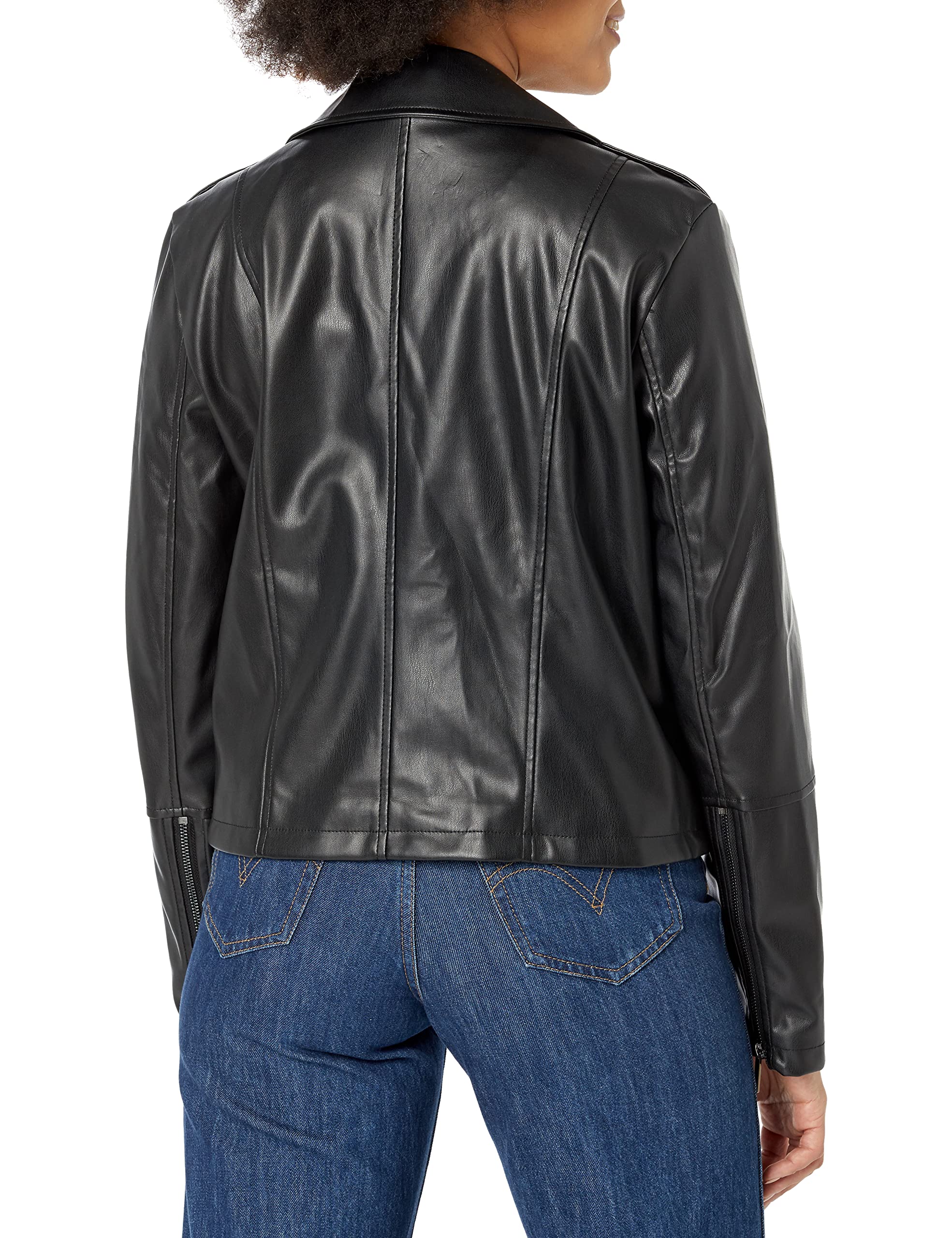 KARL LAGERFELD Women's Long Sleeve Motosport Jacket - Stylish Motorcycle Riding Jacket for Women, Fashionable Outerwear for Bikers & Urban Style | Perfect for Motorcycle Rides, Casual Outings & Streetwear Fashion