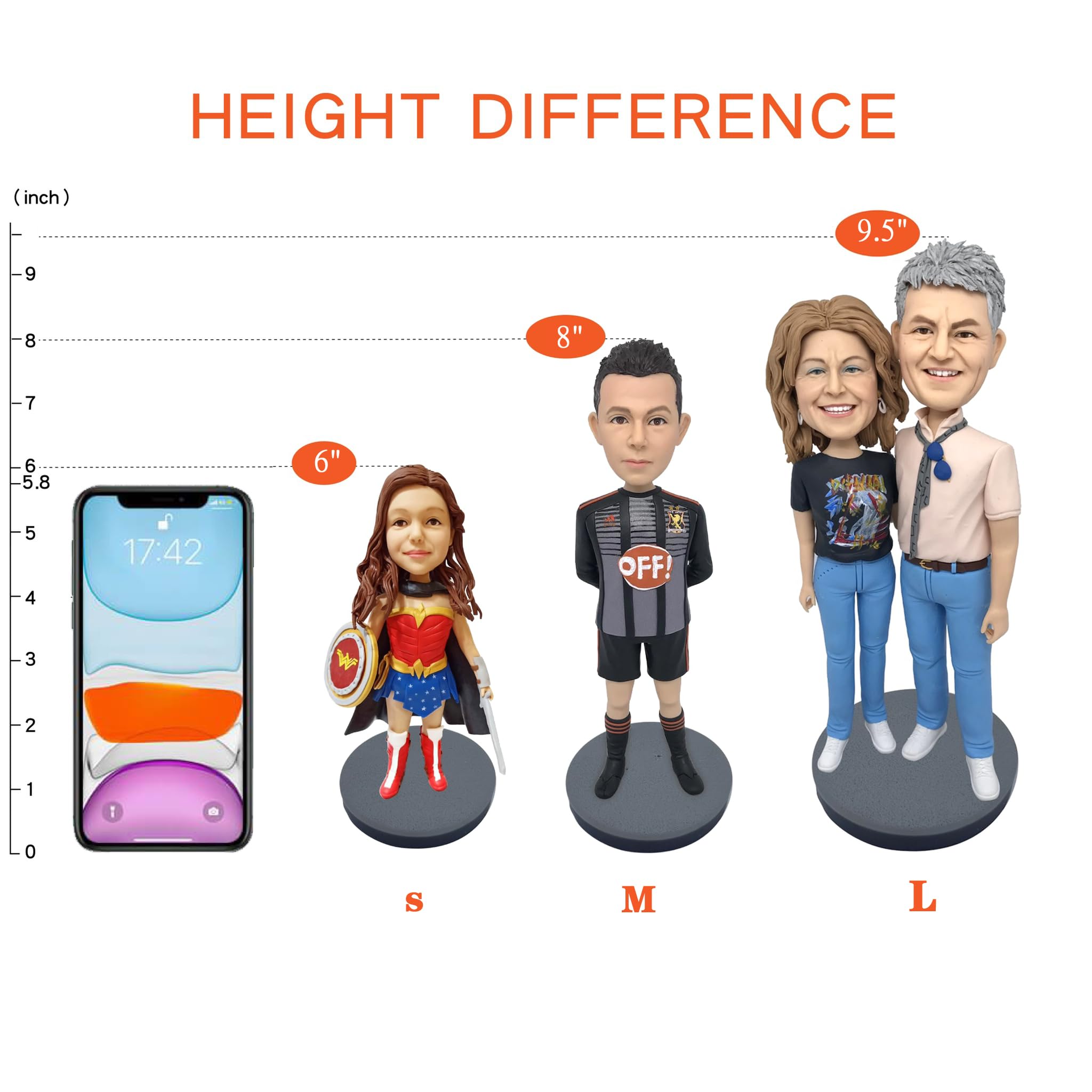 Custom Bobblehead Personalized from Photos - Unique Father's Day & Birthday Gift for Him - Perfect for Home Decor, Office Display & Special Occasions