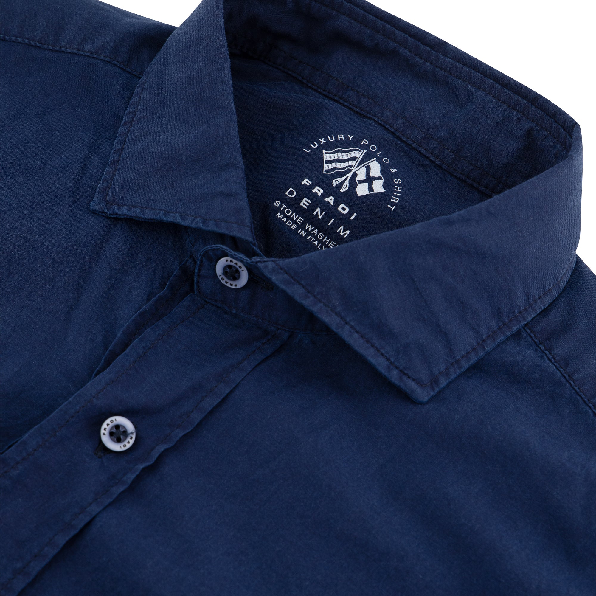 Premium FRADI Blended Cotton Casual Shirt for Men - Soft Breathable Navy Blue Button Down Shirt - Perfect for Office, Business Casual & Everyday Wear