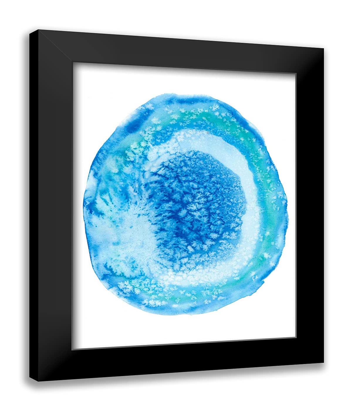 Naomi McCavitt Radiant Geode IV - 19x24 Inch Black Modern Framed Wall Art Print | Contemporary Home & Office Decor | Perfect for Living Room, Bedroom or Gallery Wall Display