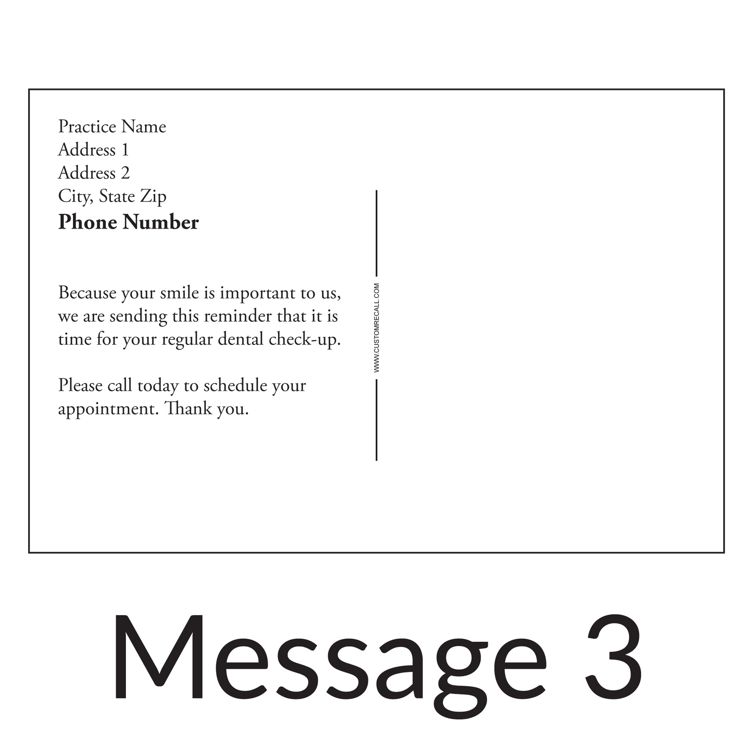 Custom Dental Appointment Reminder Postcards - 4x6 Inch Personalized Front/Back Design with Practice Info | Premium 16pt Cardstock & High Gloss UV Coating (Pack of 1000) | Perfect for Patient Follow-ups & Office Marketing