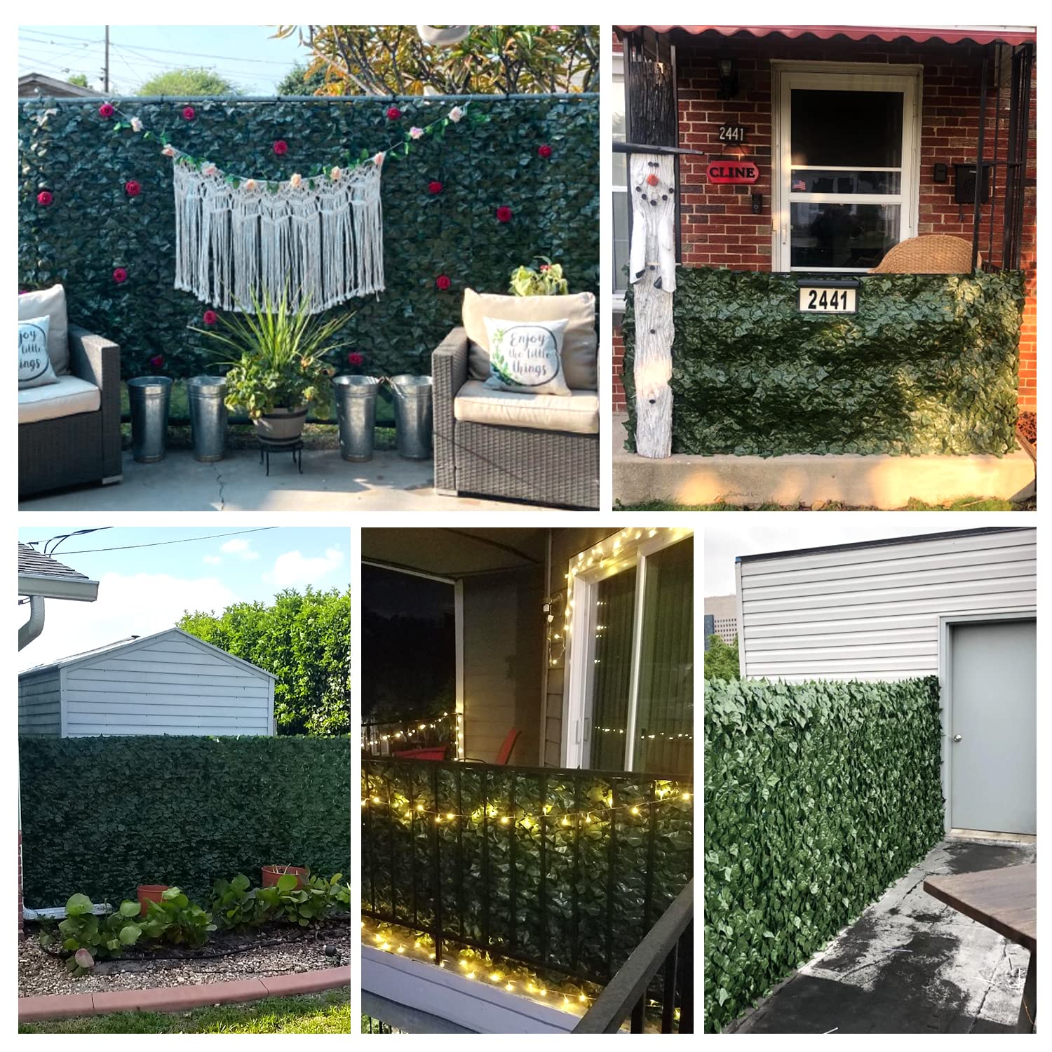 TANG Artificial Ivy Privacy Fence Screen - 58
