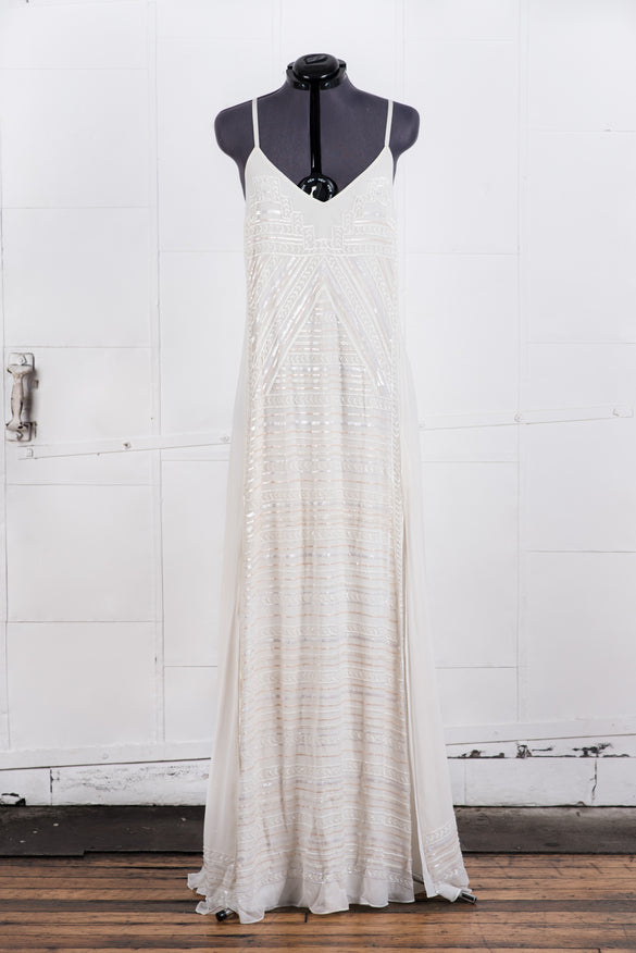 Mara Hoffman Selene Wedding Gown - Elegant Lace Bridal Gown for Beach, Garden & Destination Weddings