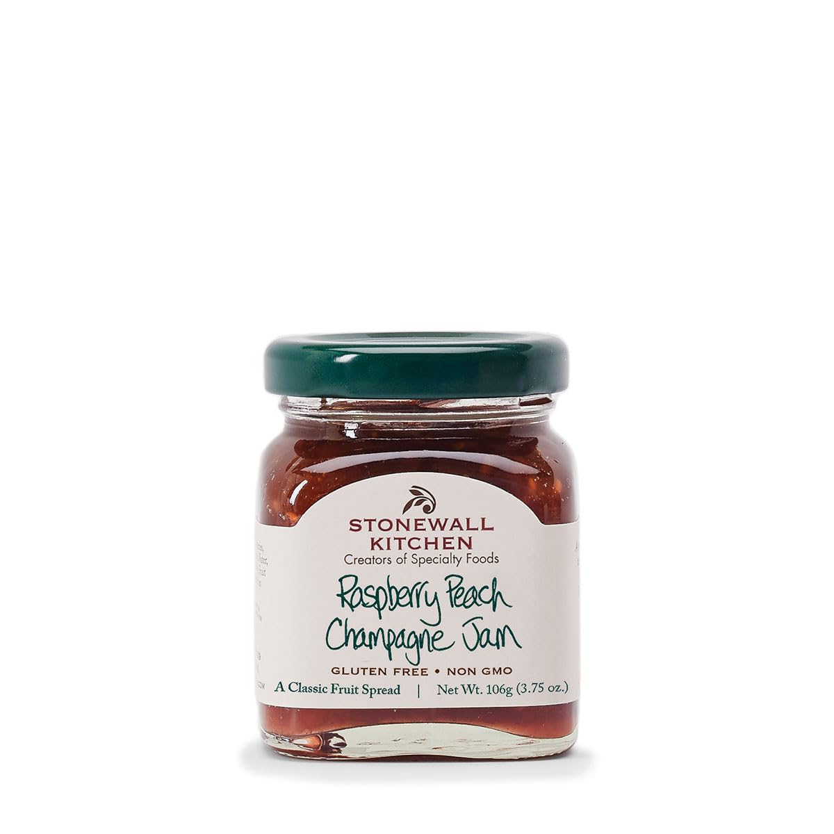 Stonewall Kitchen Raspberry Peach Champagne Jam - 3.75 oz Jar | Gourmet Fruit Preserves for Breakfast, Toast & Desserts | Perfect Gift for Food Lovers