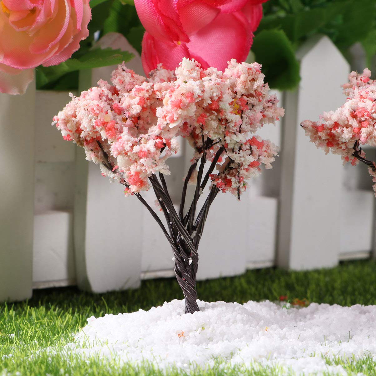 10pcs Realistic Mini Artificial Flower Trees - Cherry Blossom, Fairy Garden & Landscape Decor - Perfect for DIY Crafts, Home Decor, Wedding Centerpieces
