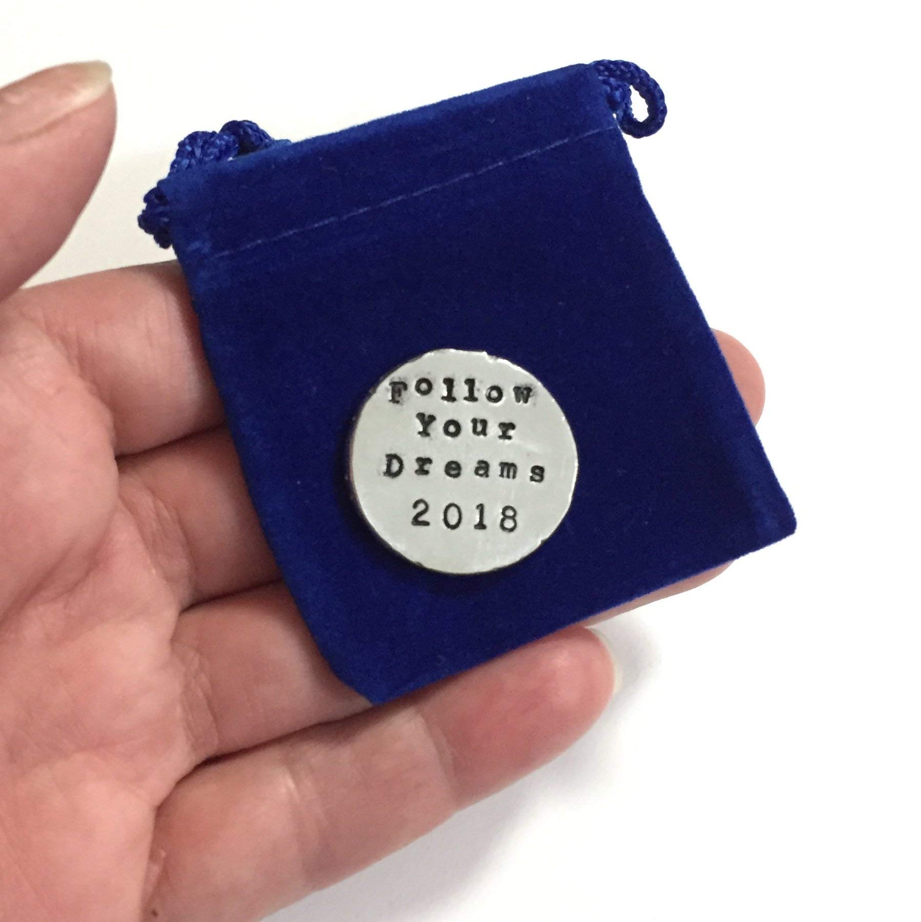 Carpe Diem Hand Stamped Pewter Pocket Coin - Inspirational Gift for Graduation, Birthday & Travel - Perfect Keepsake for Motivation & Good Luck