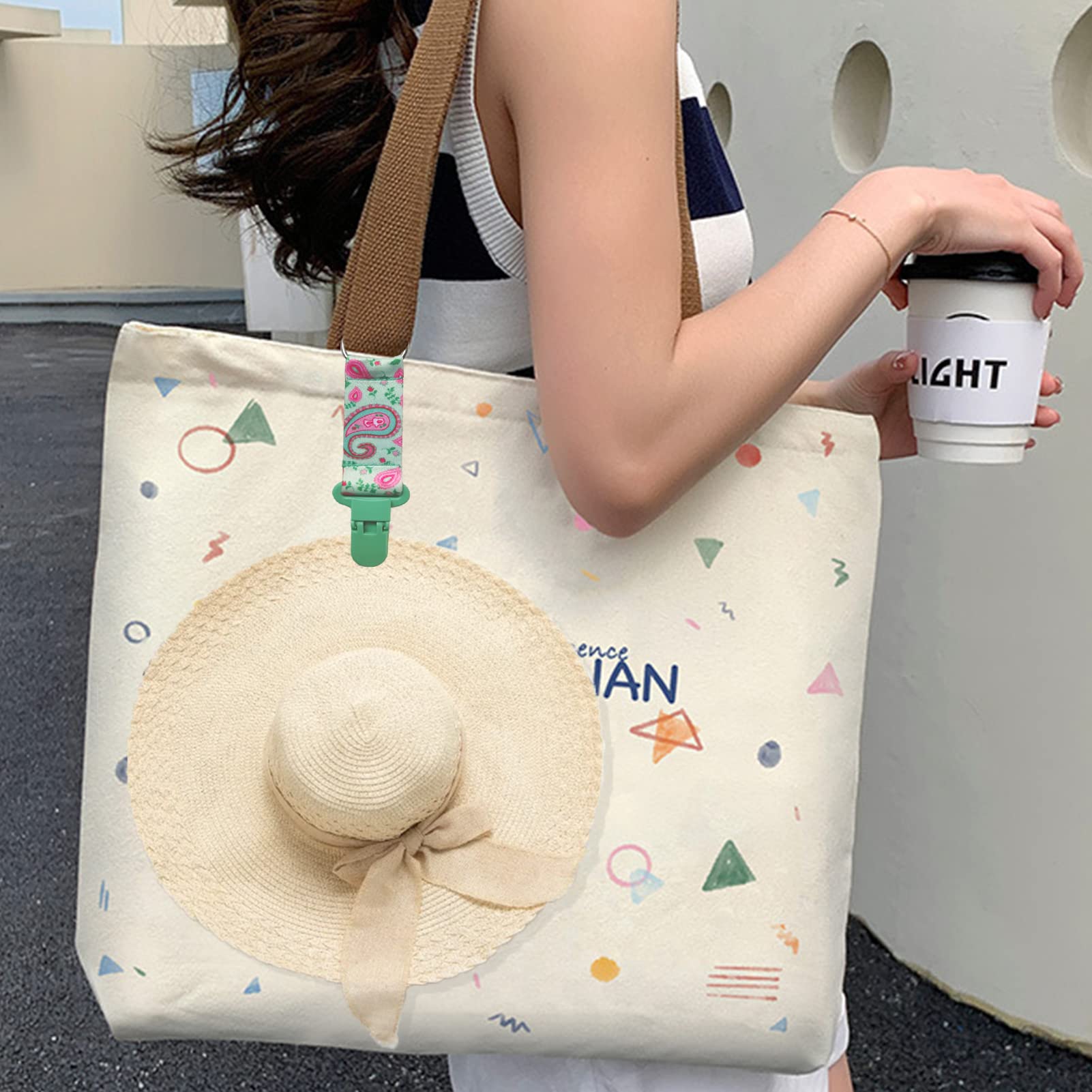 Portable Hat Clip for Handbag & Backpack - Sun Hat Organizer Hanger for Outdoor, Beach & Travel - Universal Fit for Kids, Women & Men - Perfect for Baseball Caps, Sun Hats & Accessories - Great for Camping, Hiking & Beach Vacations