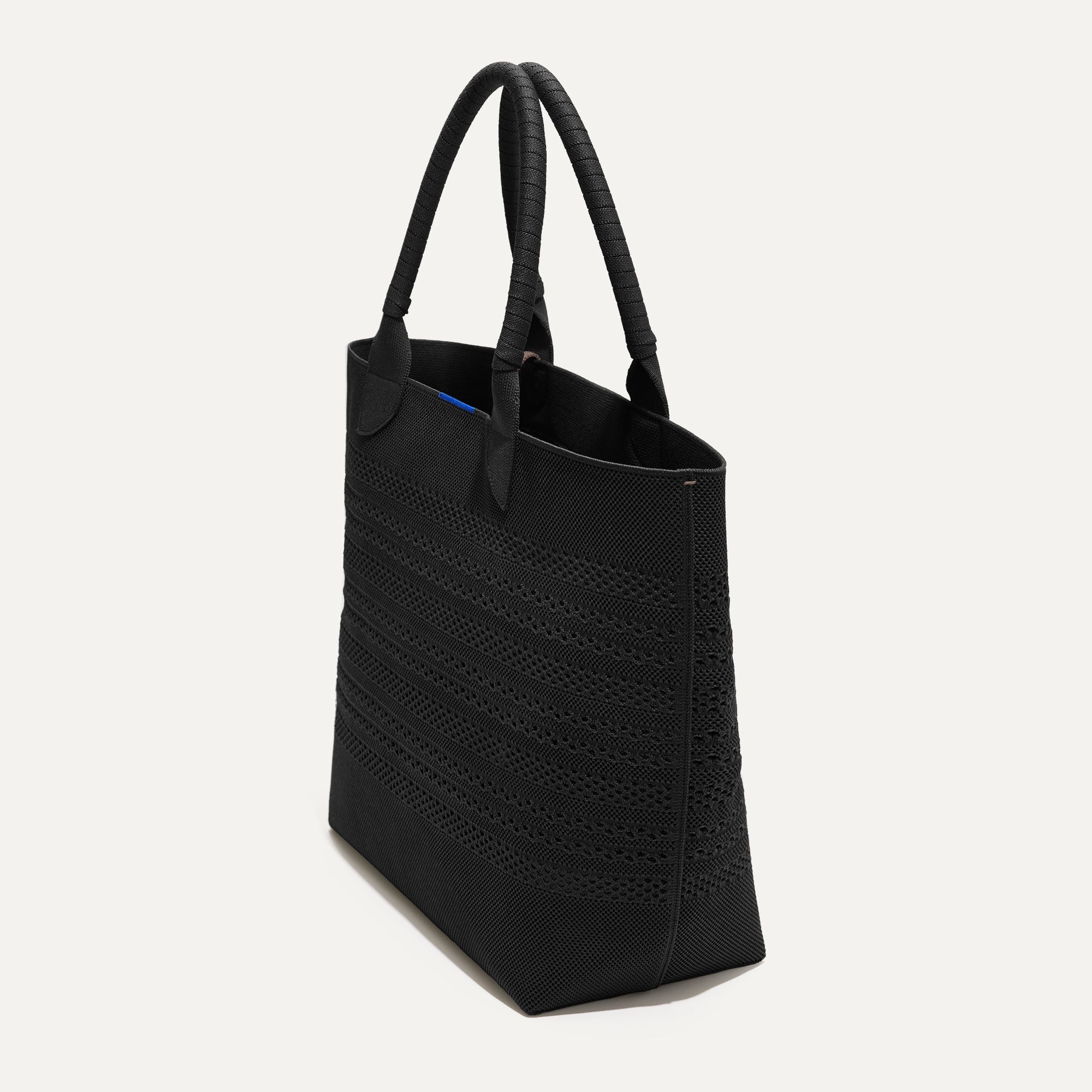 Lightweight Black Crochet Tote Bag - Stylish & Durable Handbag for Women, Perfect for Shopping, Beach, Work & Everyday Use