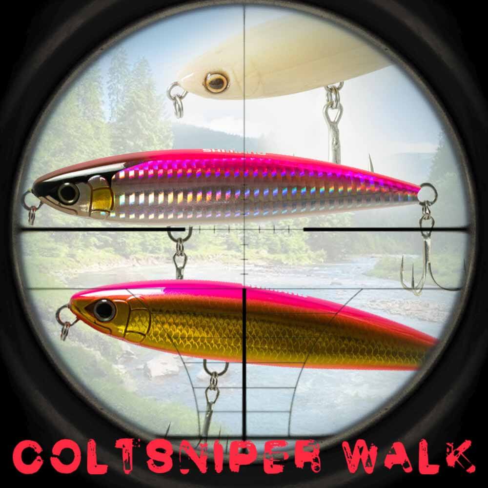 Shimano 95 HI Pitch Coltsniper Walk Fishing Lures - Saltwater & Freshwater Topwater Lures for Bass, Trout & Saltwater Gamefish - Perfect for Surf Fishing & Kayak Angling