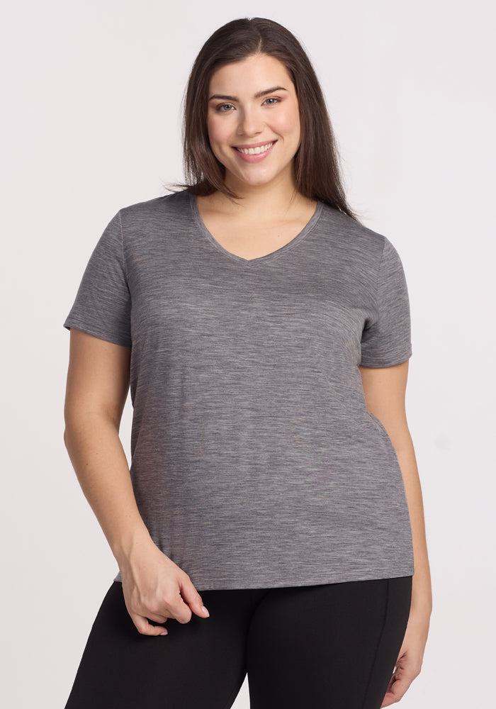 Women's Loose Fit Merino Junie Tee - Soft & Breathable Wool Shirt for Casual Wear & Layering | Perfect for Work, Travel & Everyday Comfort