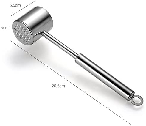 Premium Stainless Steel Meat Tenderizer Hammer - Heavy Duty Steak Mallet for Beef, Chicken & Poultry - Perfect for Grilling, BBQ & Home Kitchen Cooking